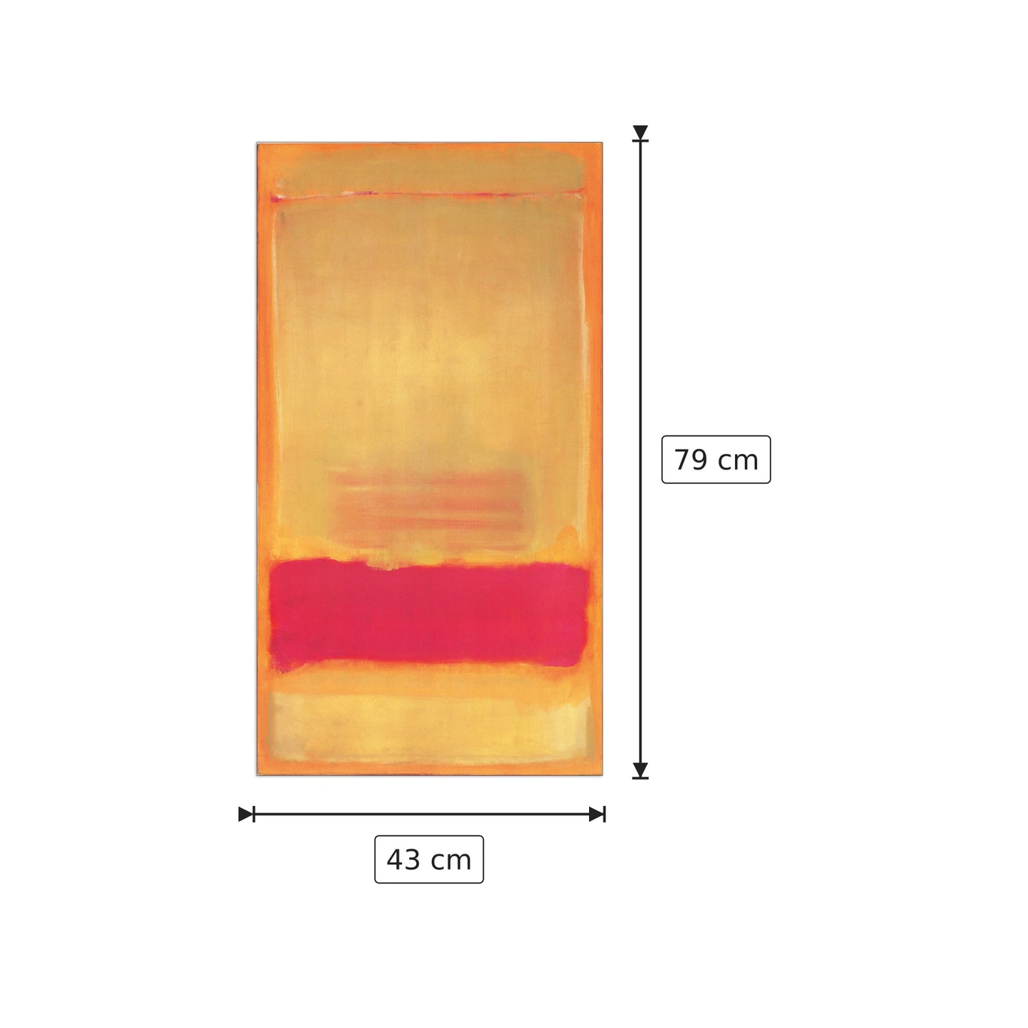 Untitled, 1949 - ROTHKO - cm 43x79 - Pannello in MDF