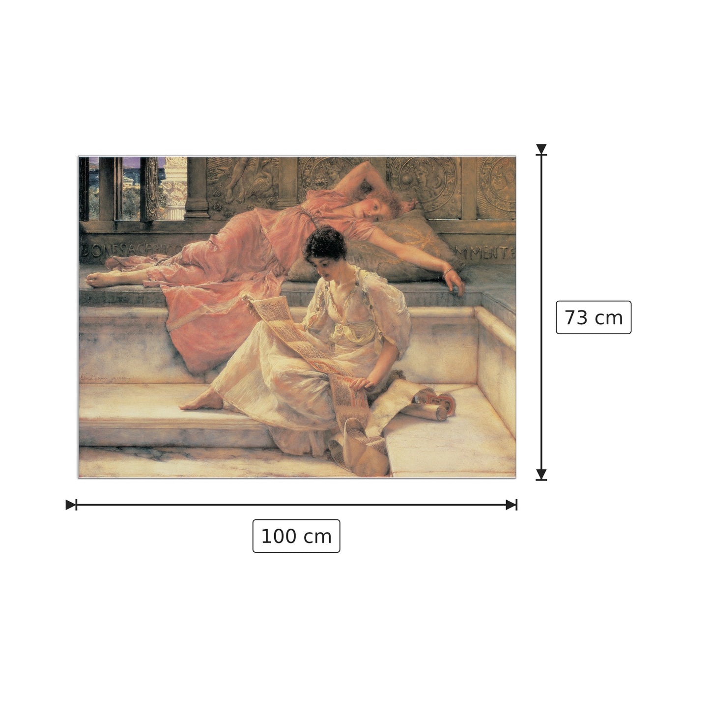 The Favourite Poet - TADEMA - cm 100x73 - Pannello in MDF