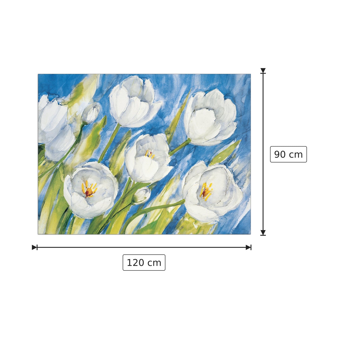 Tulipani - TARTAGNI - cm 120x90 - Pannello in MDF