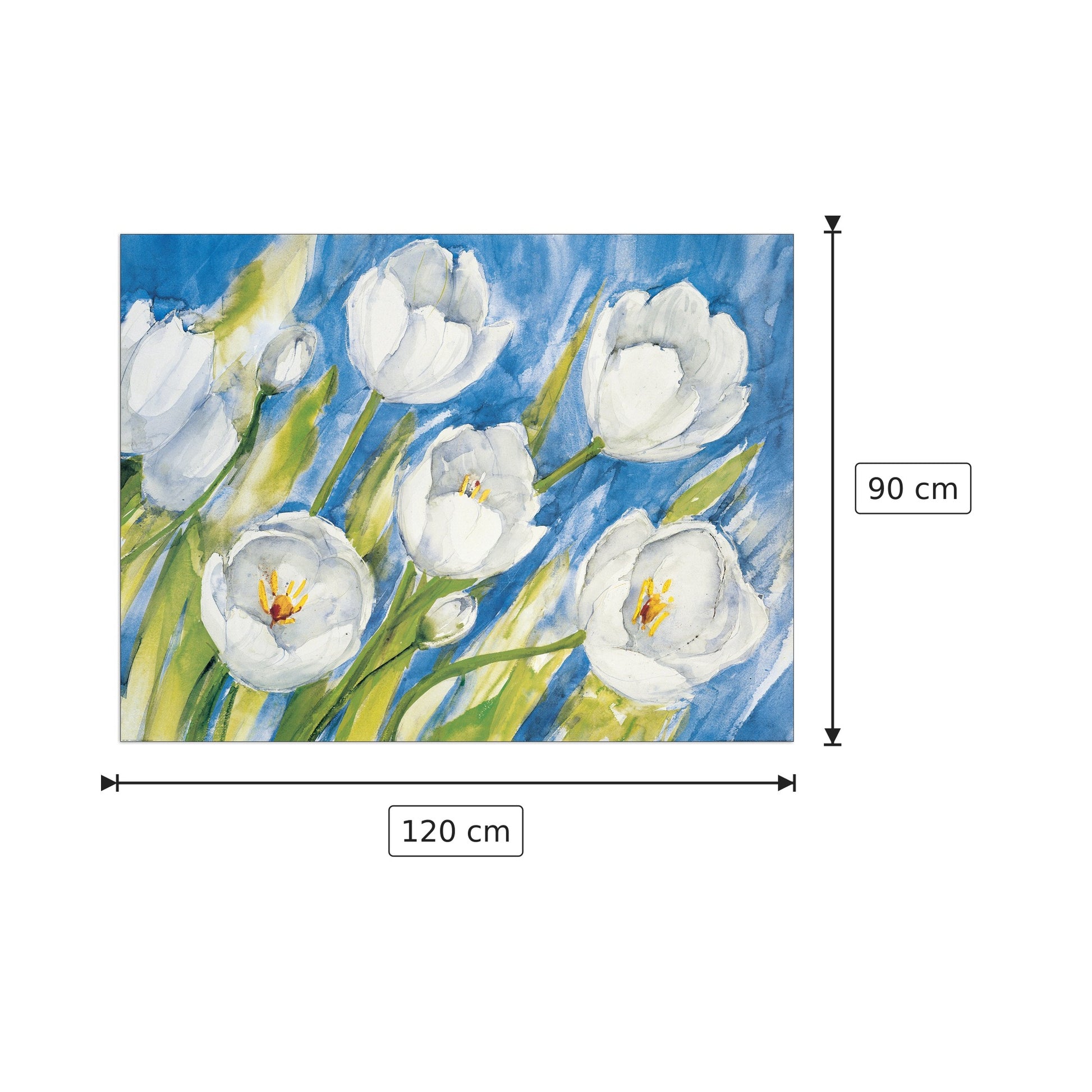 Tulipani - TARTAGNI - cm 120x90 - Pannello in MDF