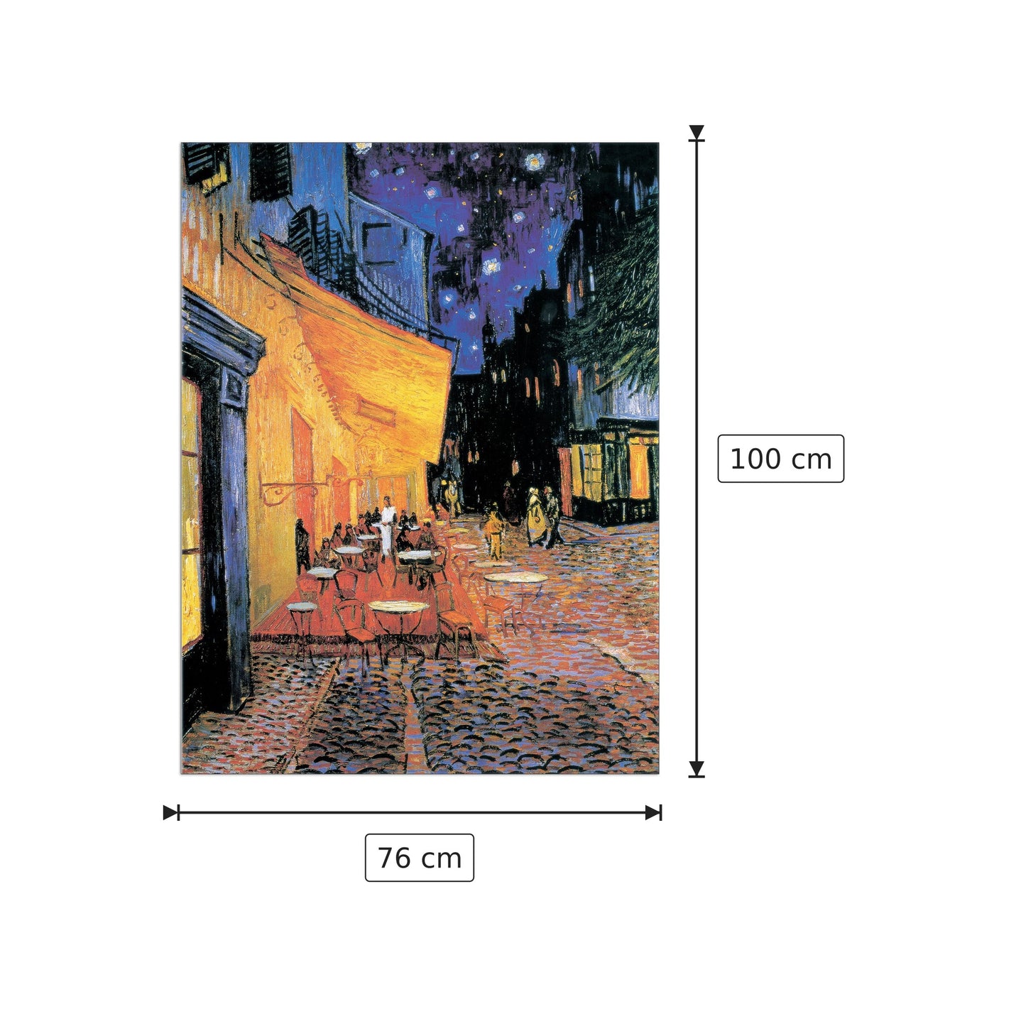Le Café de Nuit - VAN GOGH - cm 76x100 - Pannello in MDF