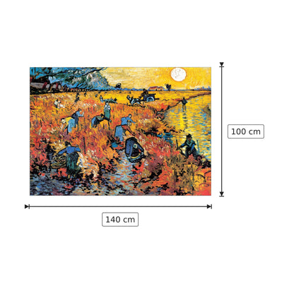 Die Roten Weinberg Von Arles - VAN GOGH - cm 140x100 - Pannello in MDF