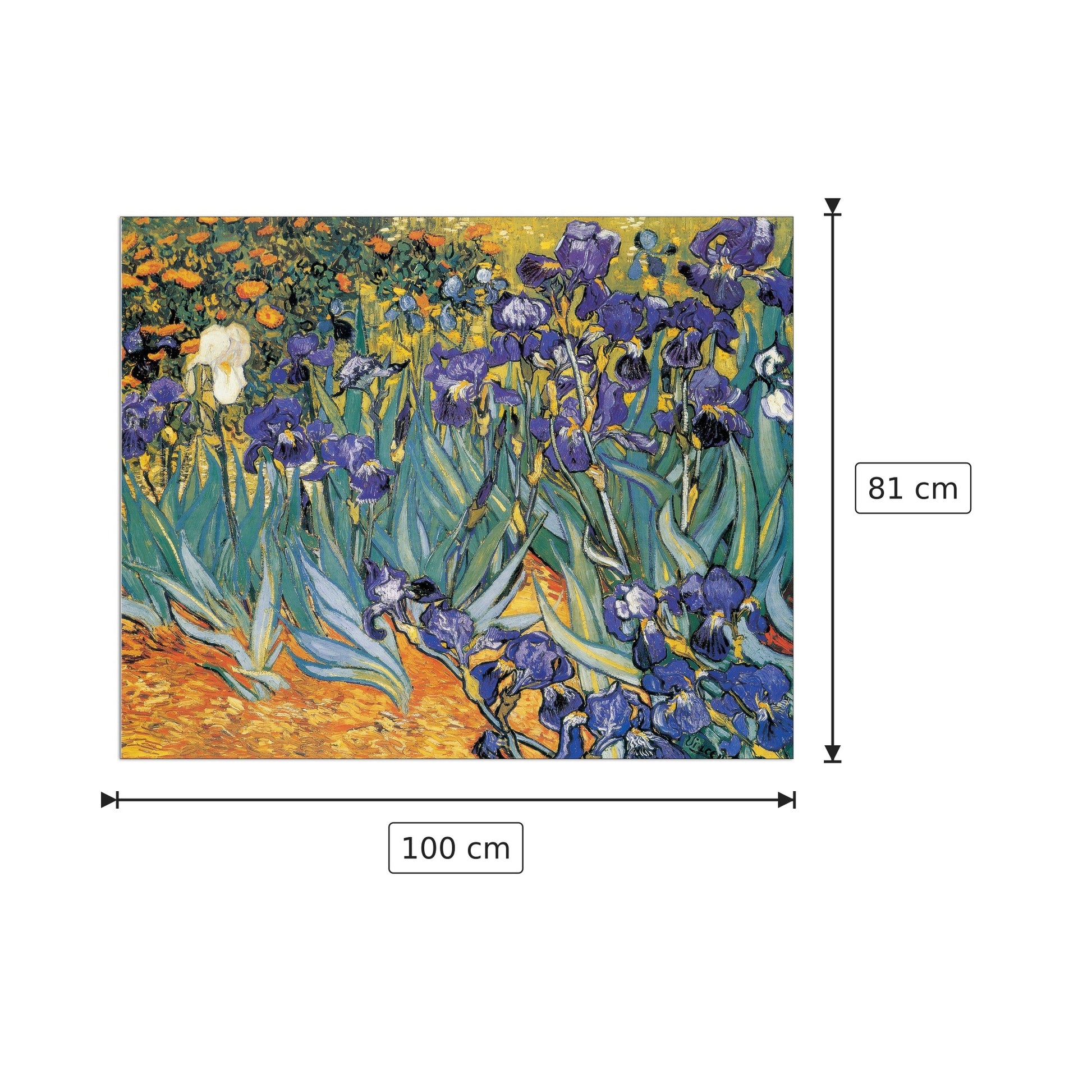 Irises - VAN GOGH - cm 100x81 - Pannello in MDF