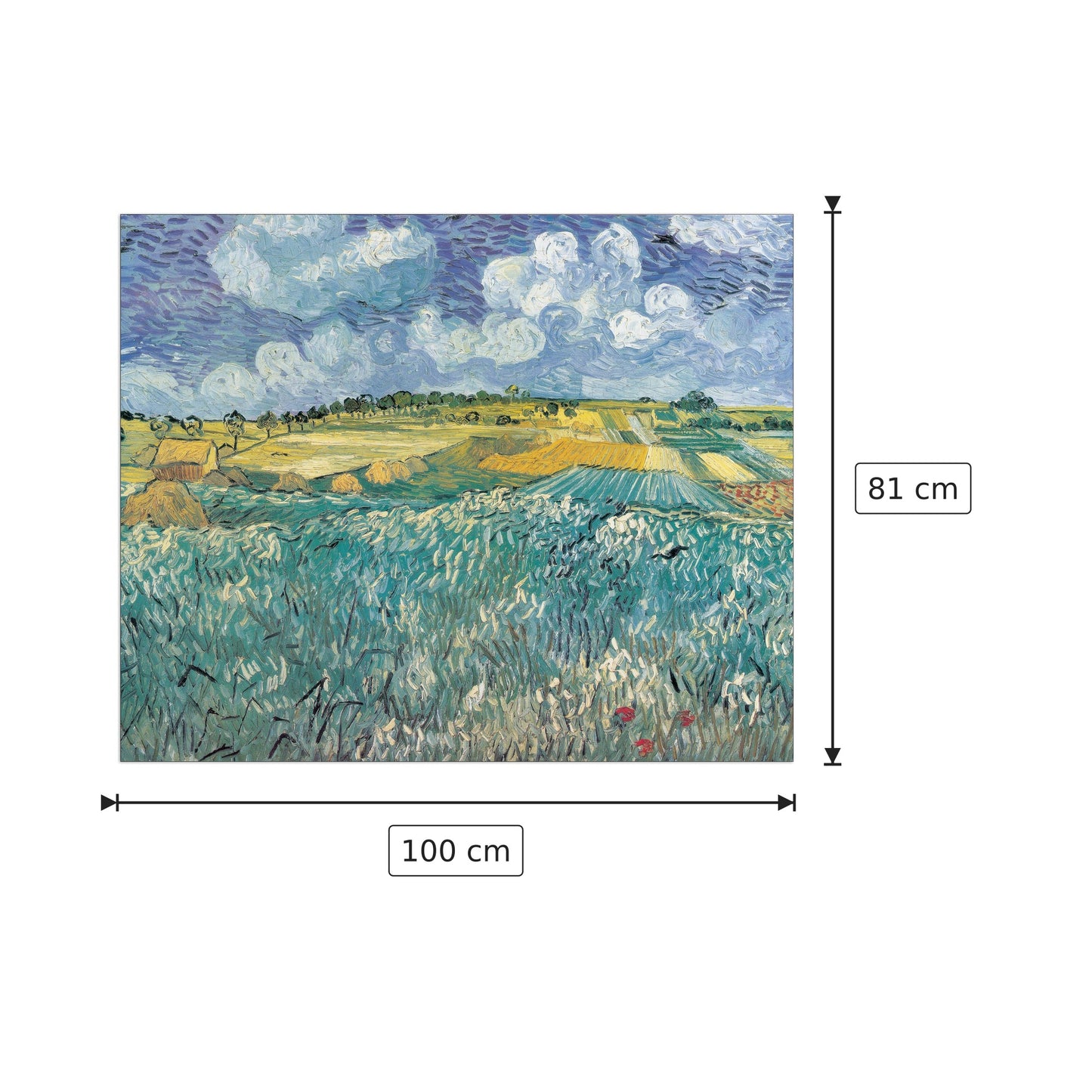Plan Auvers - VAN GOGH - cm 100x81 - Pannello in MDF