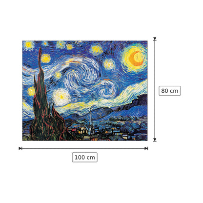 Starry Night - VAN GOGH - cm 100x80 - Pannello in MDF