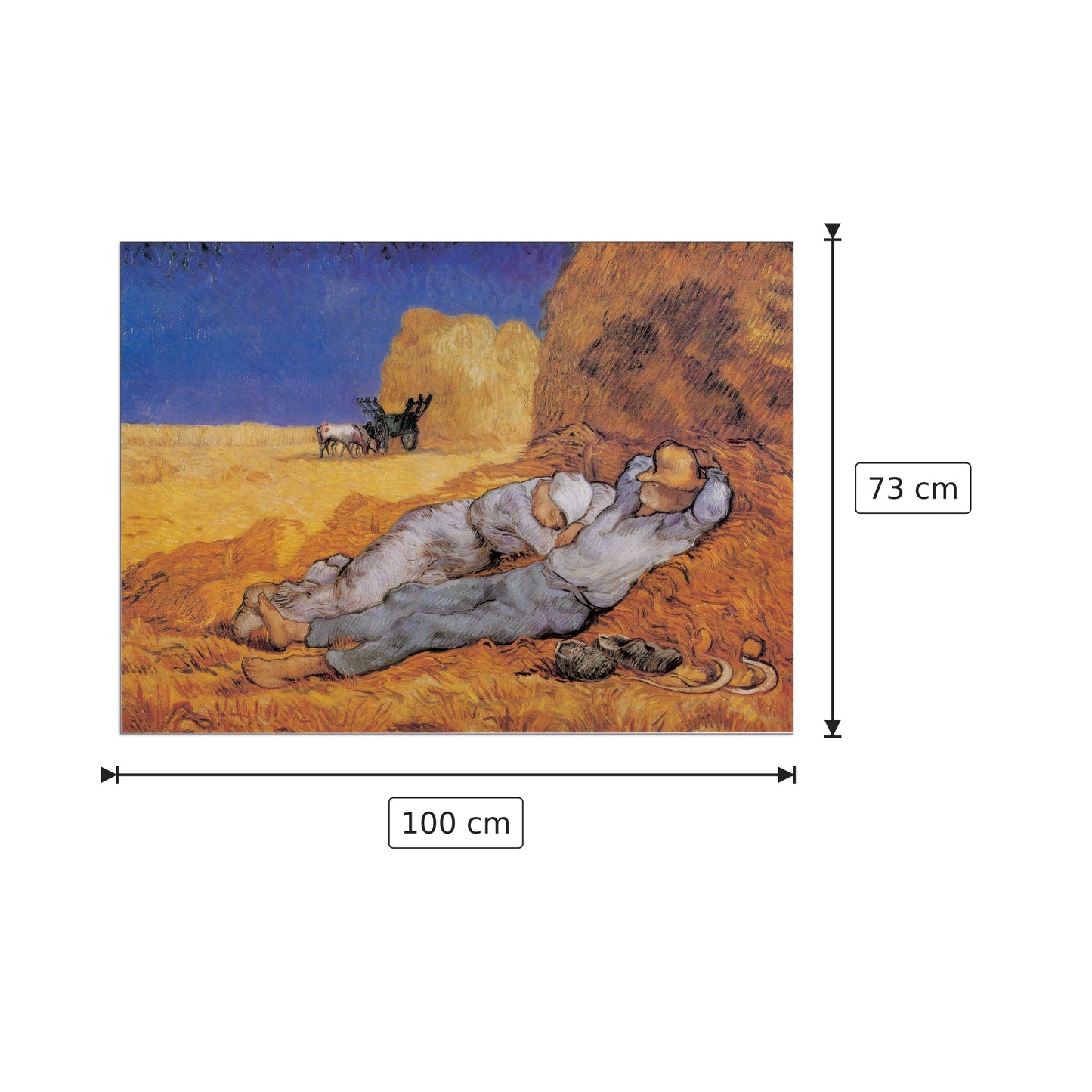 The Afternoon Siesta - VAN GOGH - cm 100x73 - Pannello in MDF