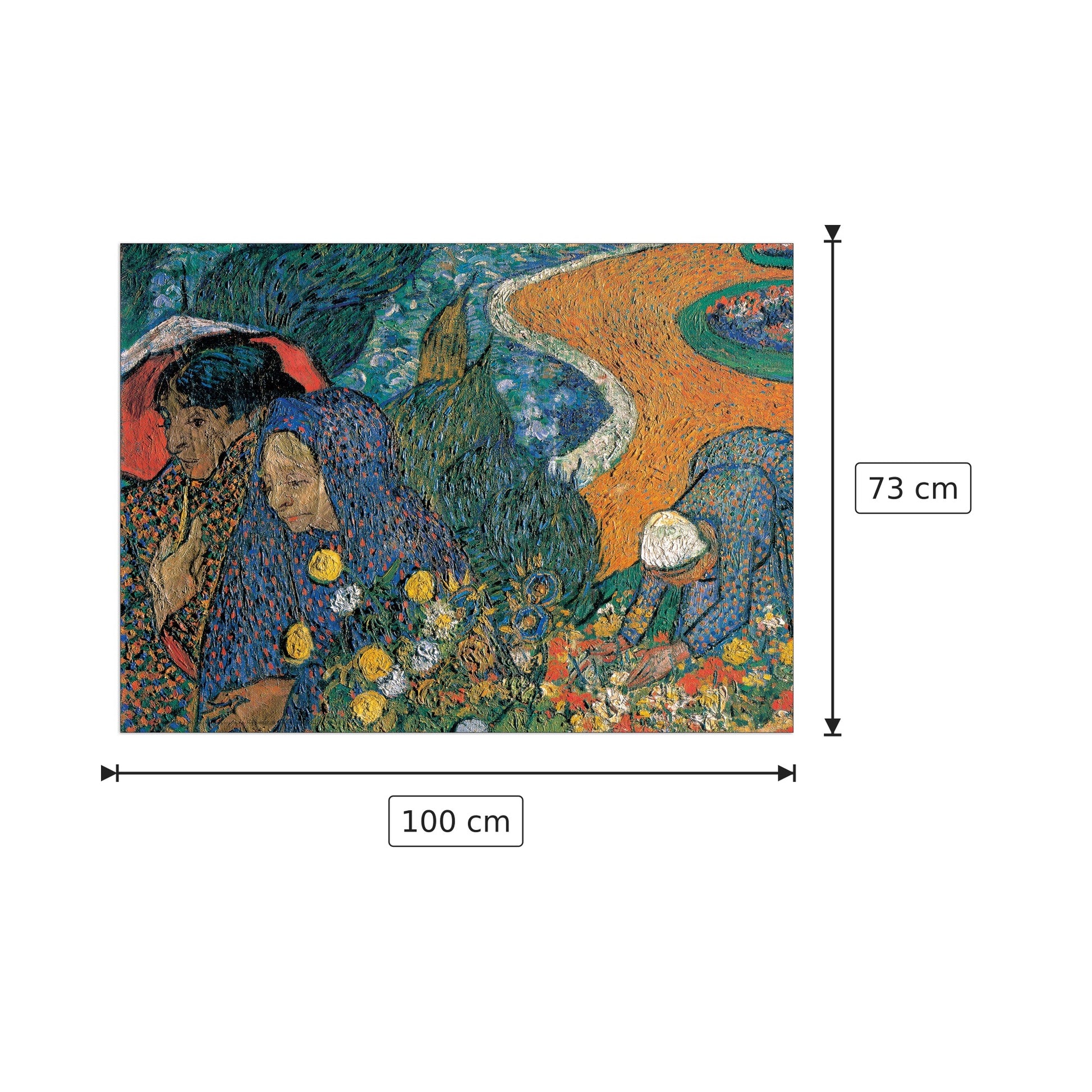 Two Woman - VAN GOGH - cm 100x73 - Pannello in MDF