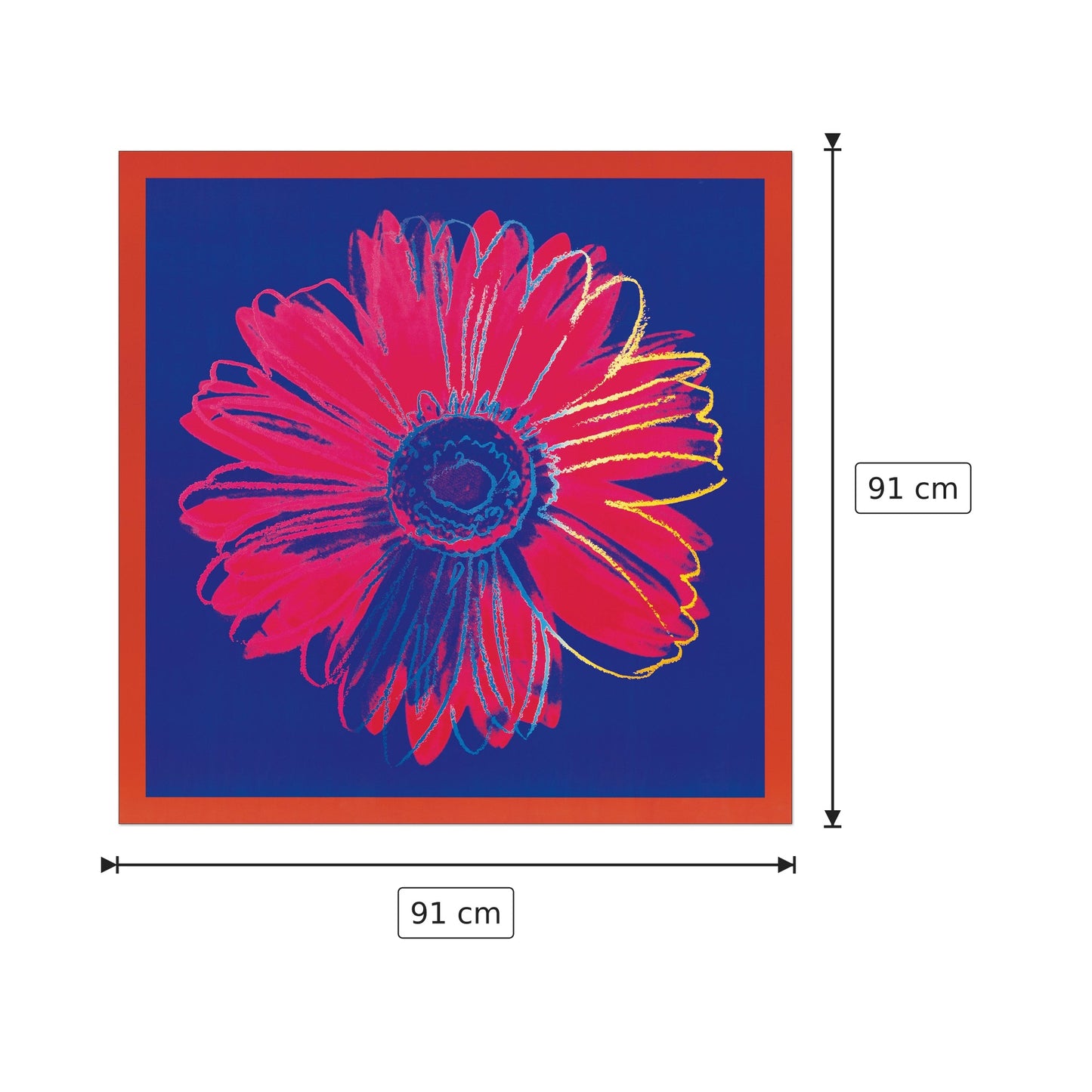 Daisy, C.1982 - WARHOL - cm 91x91 - Pannello in MDF