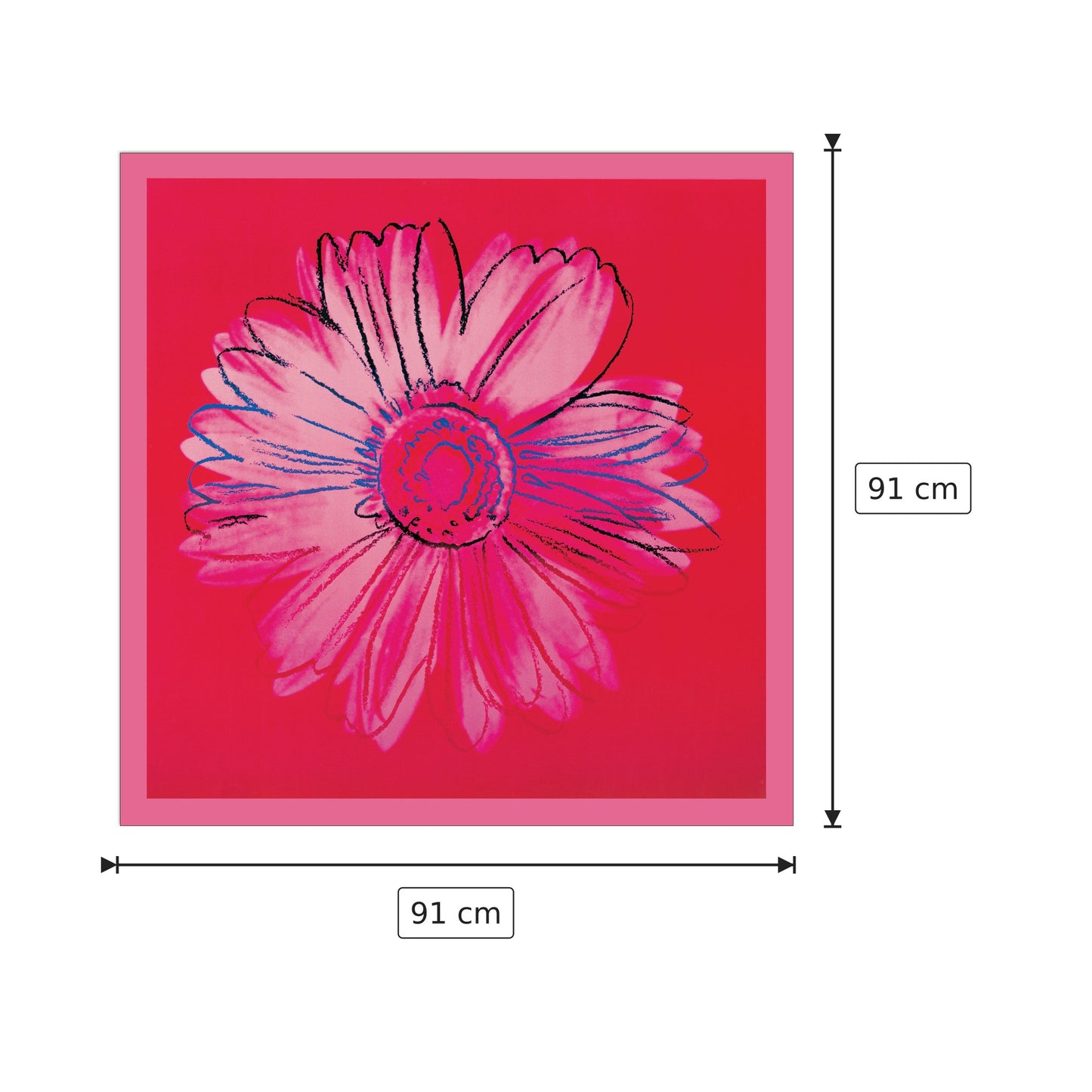 Daisy, C.1982 - WARHOL - cm 91x91 - Pannello in MDF