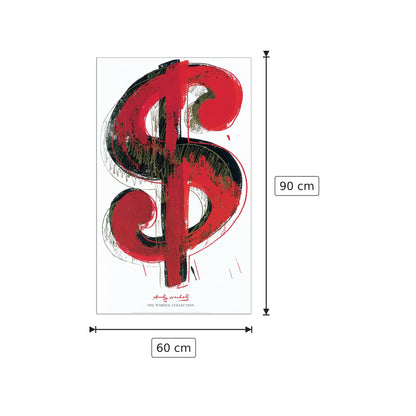 Dollar Sign, 1981 - WARHOL - cm 60x90 - Pannello in MDF