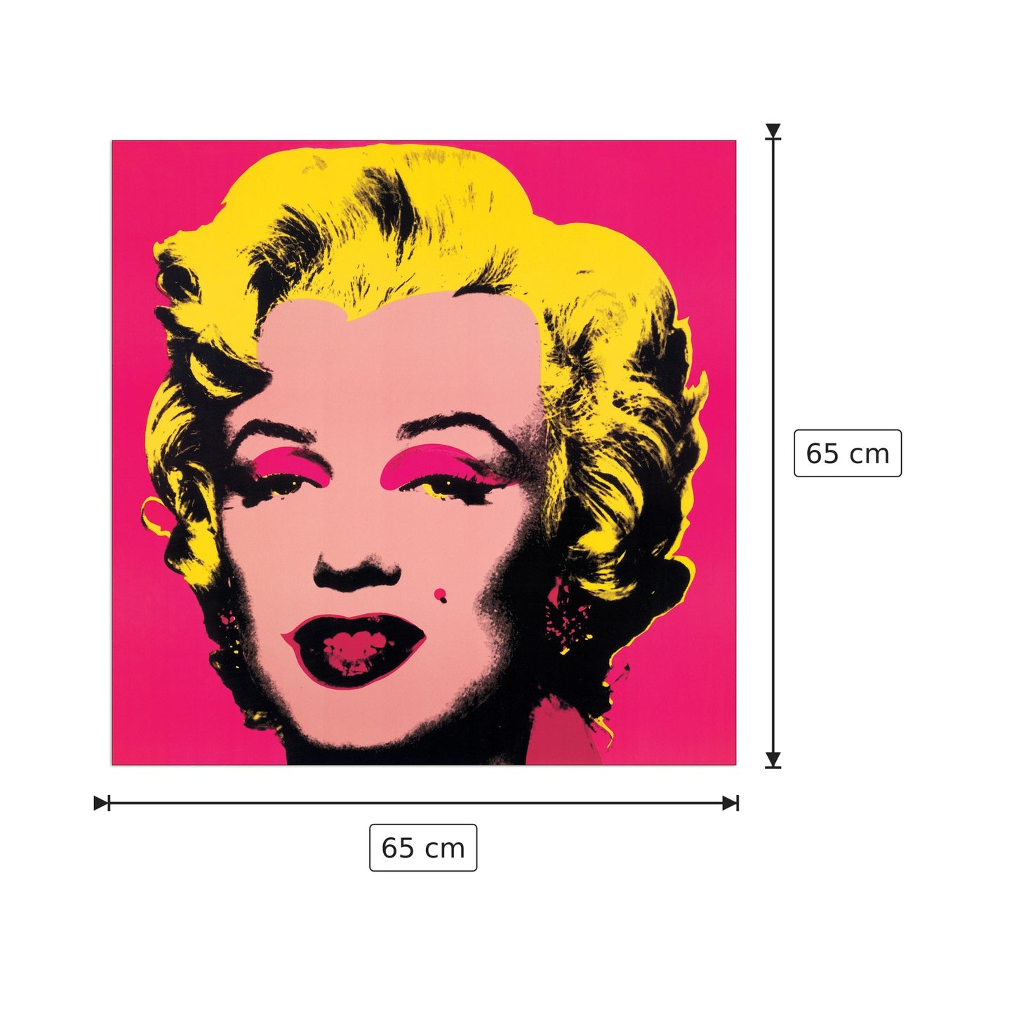 Marilyn Monroe - WARHOL - cm 65x65 - Pannello in MDF