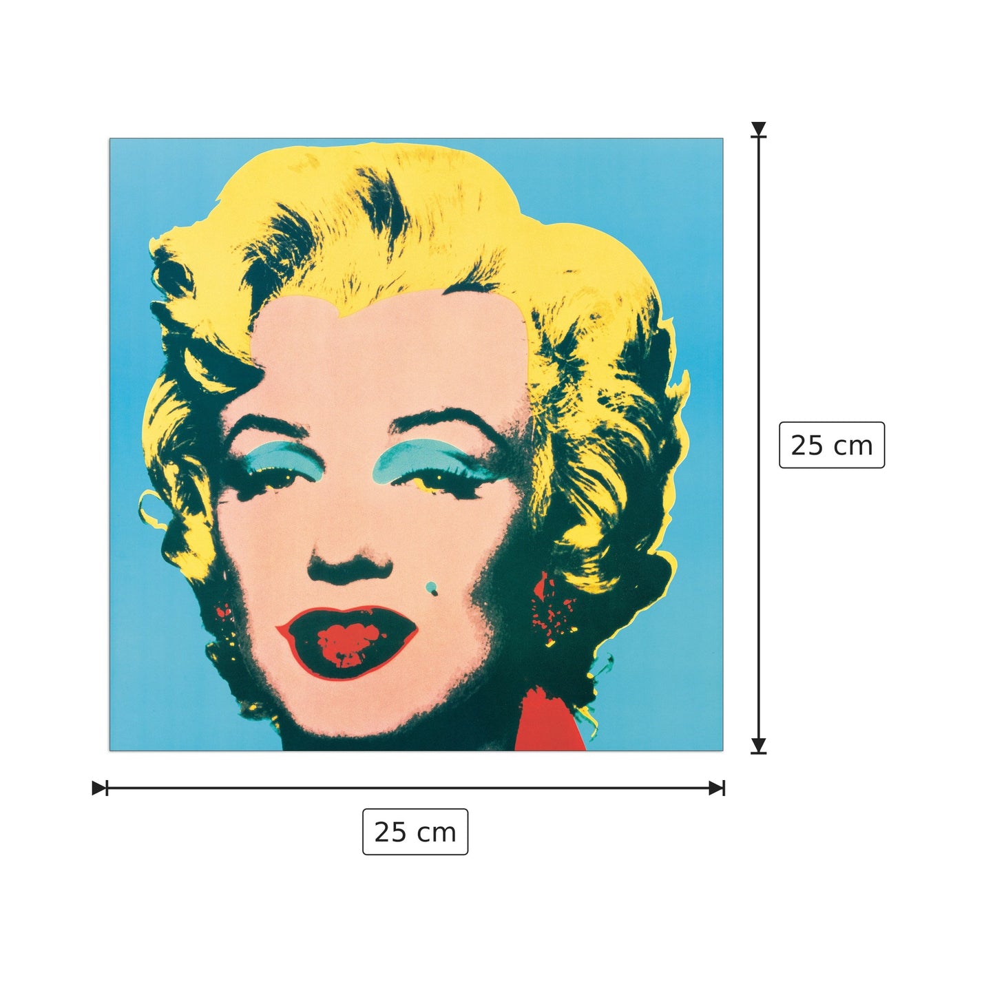 Marilyn, 1967 - WARHOL - cm 25x25 - Pannello in MDF