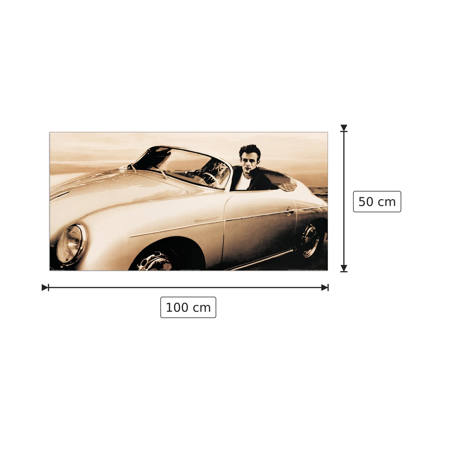 Open Road - WHITE - cm 100x50 - Pannello in MDF