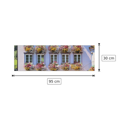 Bloomed Balconies, Appenzel, Switzerland - YAMASHITA - cm 95x30 - Pannello in MDF