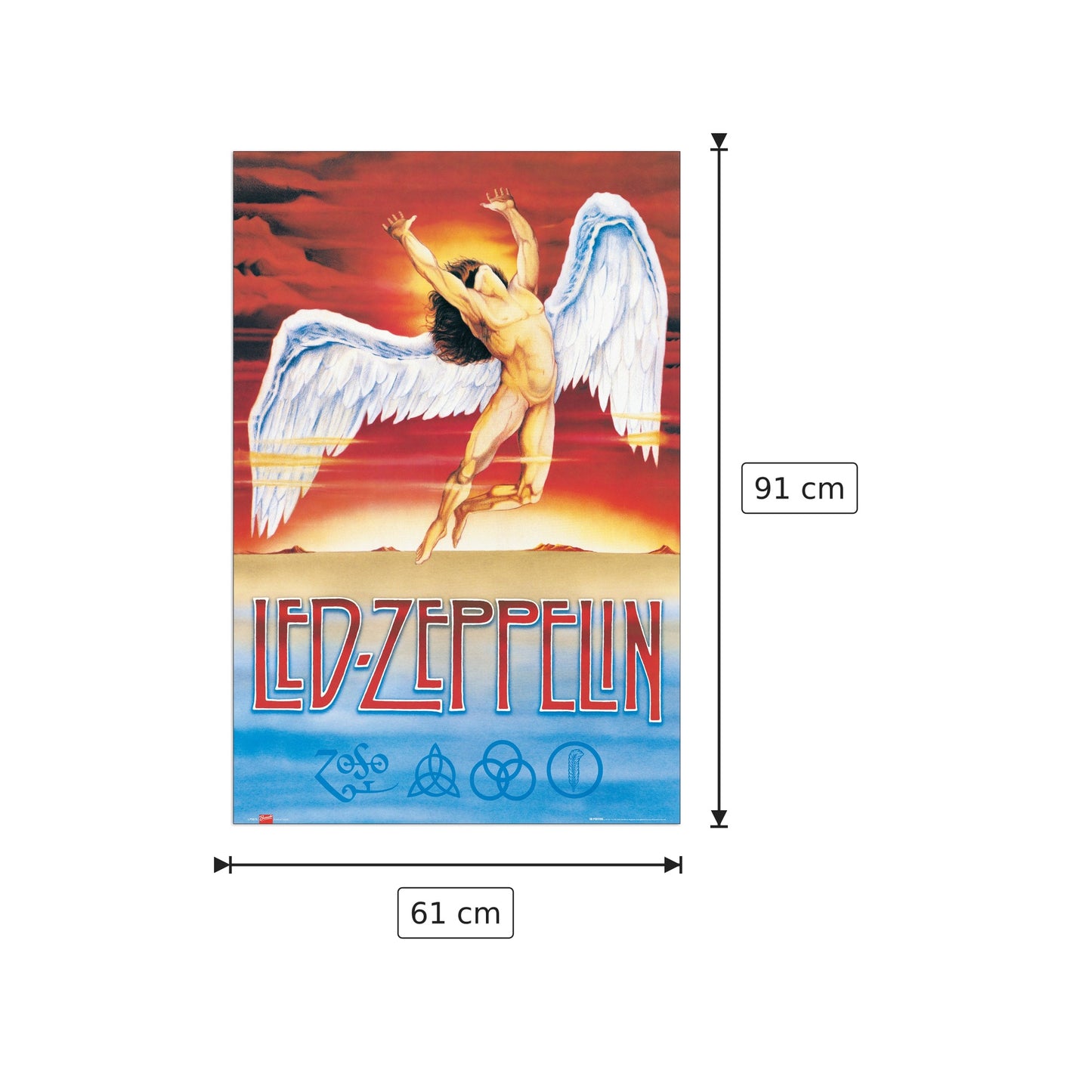 Swan Song - LED ZEPPELIN - cm 61x91 - Pannello in MDF