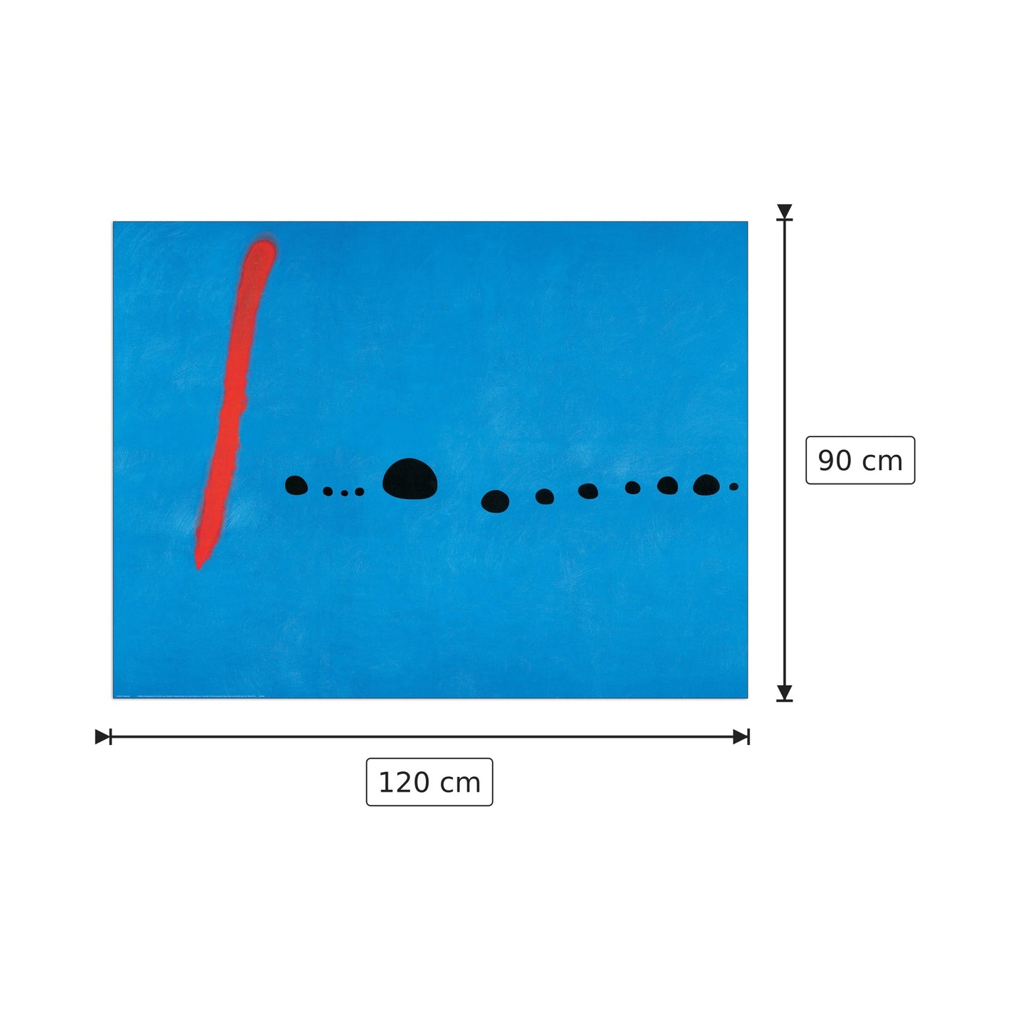 Blue 2 - MIRÒ - cm 120x90 - Pannello in MDF
