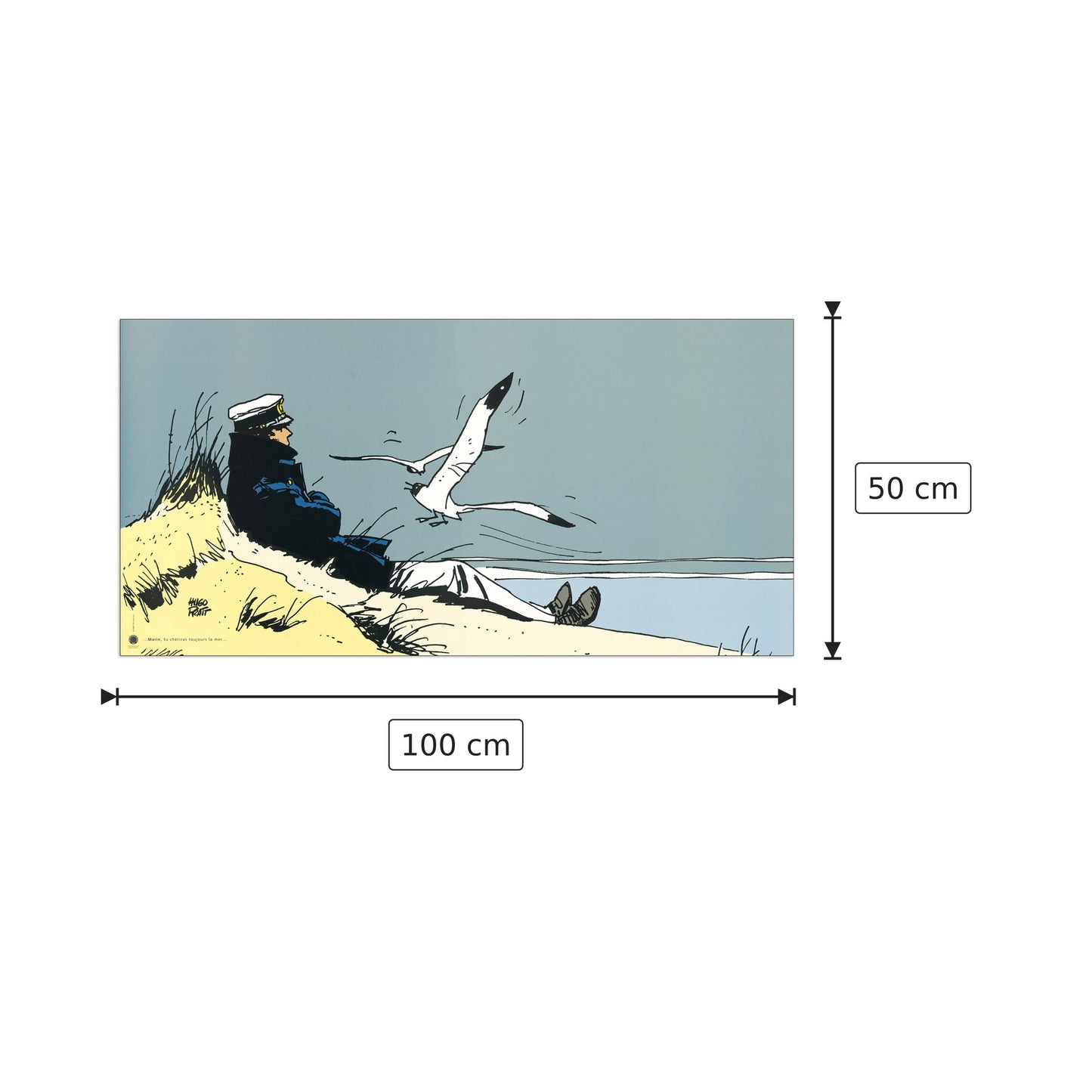 Corto Marin - PRATT - cm 100x50 - Pannello in MDF