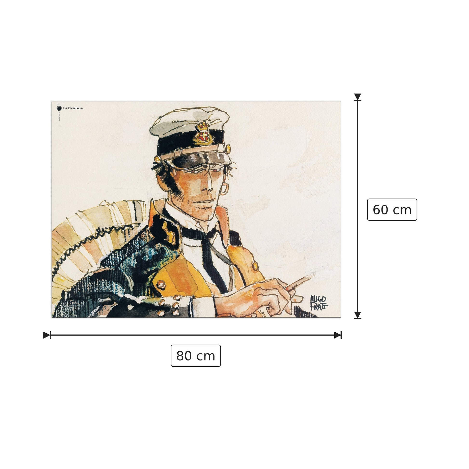 Les Ethiopiques - PRATT - cm 80x60 - Pannello in MDF