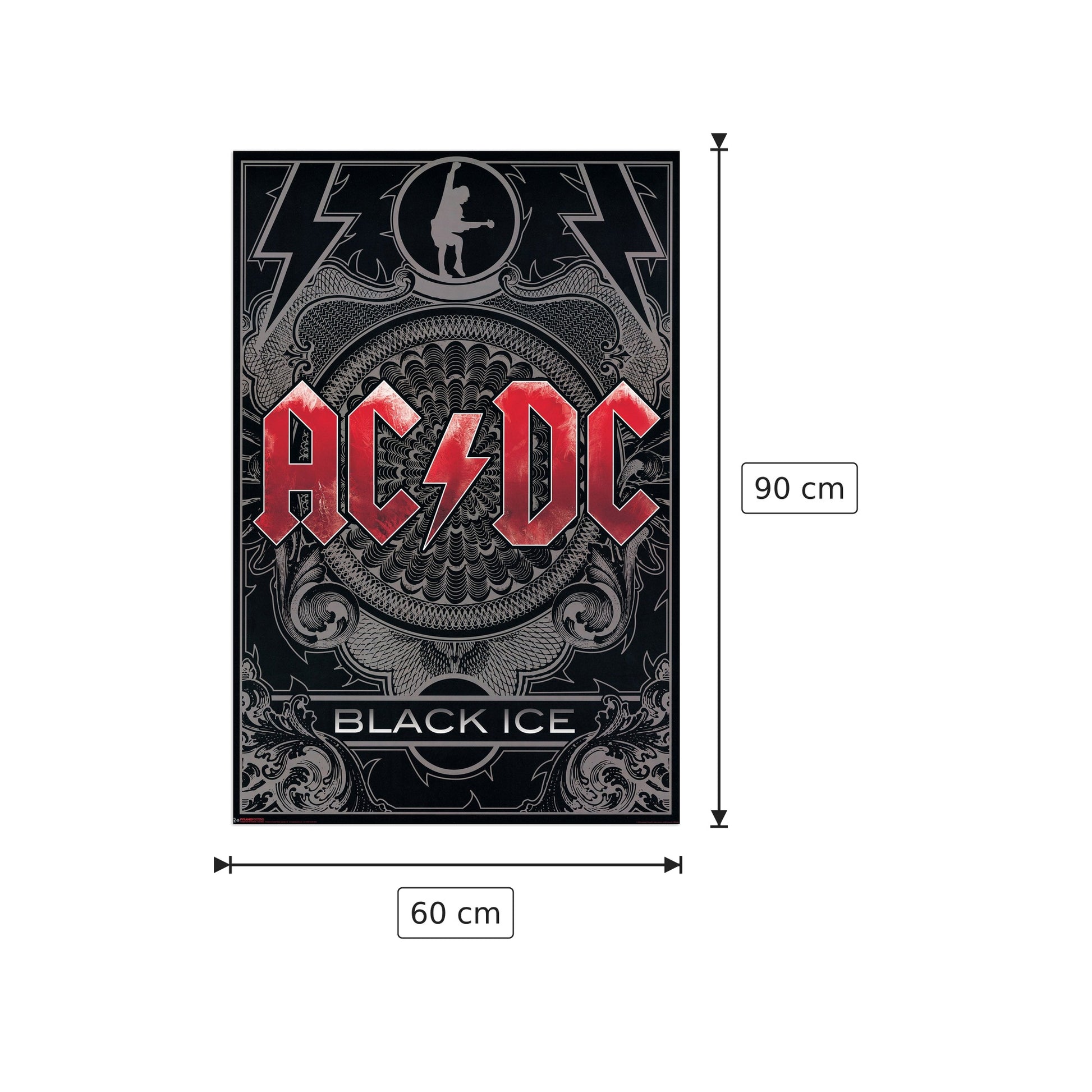 Black Ice - AC/DC - cm 60x90 - Pannello in MDF