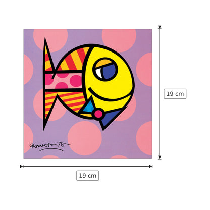 Striped Fish - BRITTO - cm 19x19 - Pannello in MDF