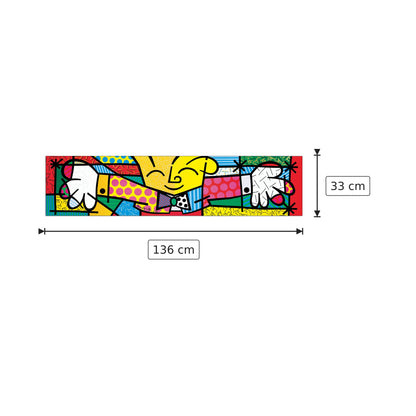 The Hug - BRITTO - cm 136x33 - Pannello in MDF