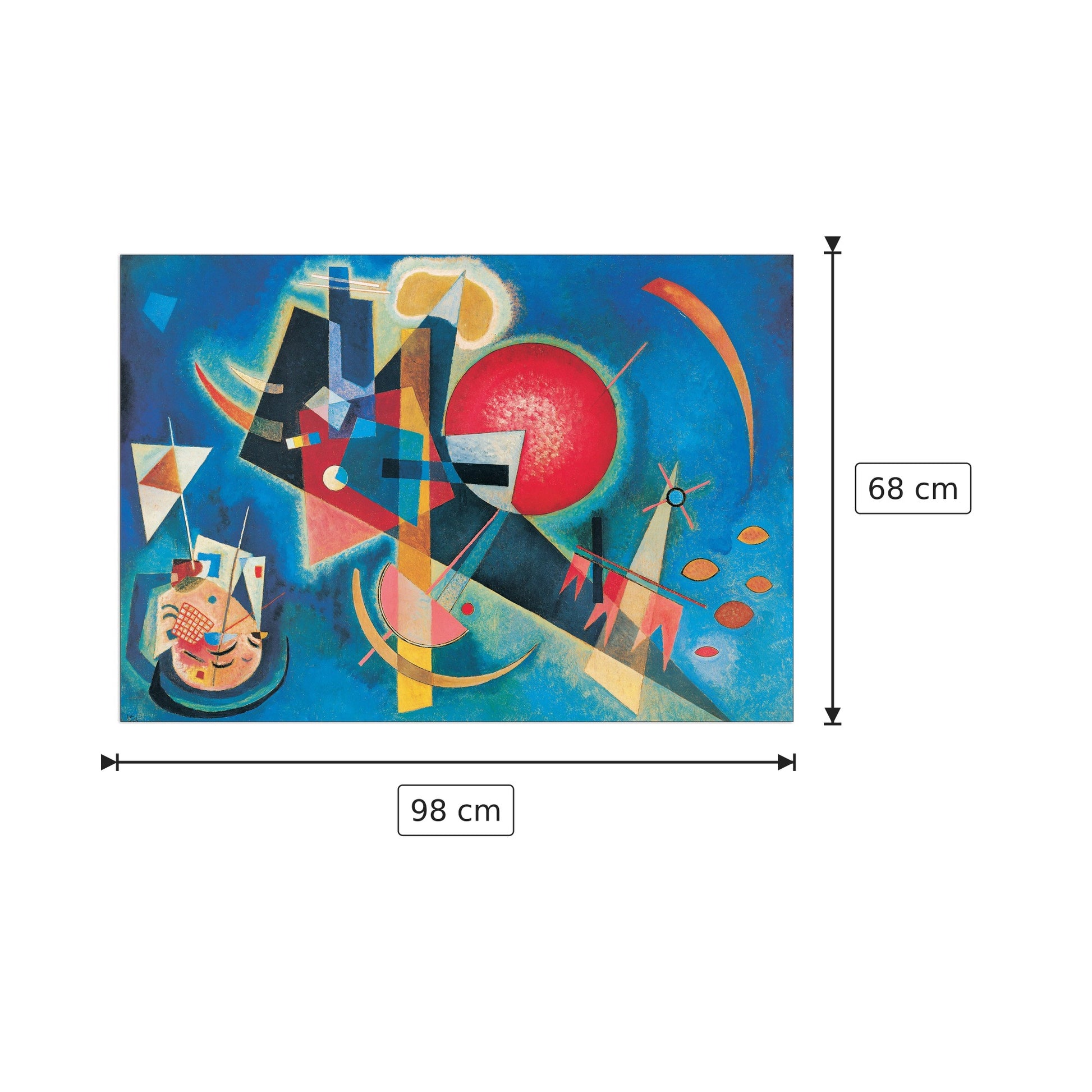 Im Blau - KANDINSKY - cm 98x68 - Pannello in MDF