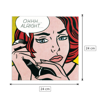 Ohhh? Alright? 1964 - LICHTENSTEIN - cm 24x24 - Pannello in MDF