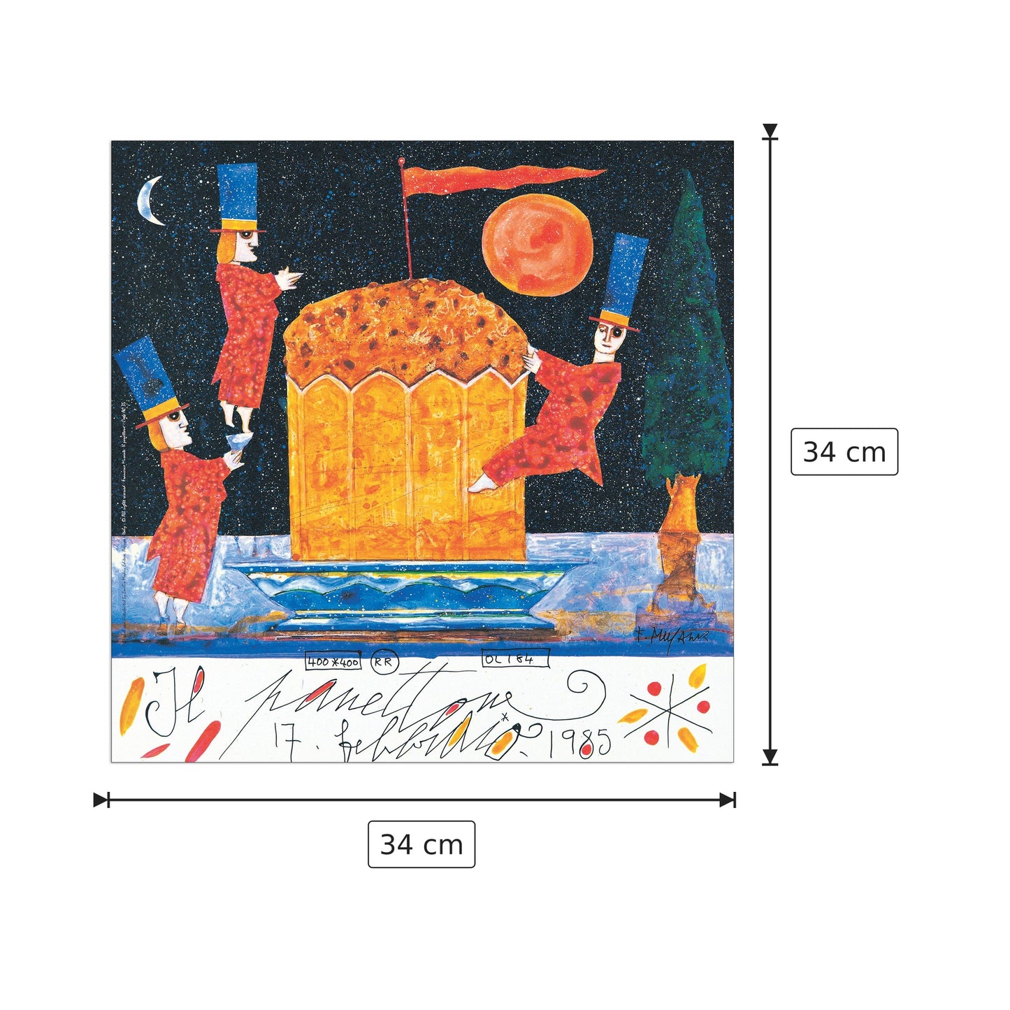 Il Panettone - MUSANTE - cm 34x34 - Pannello in MDF