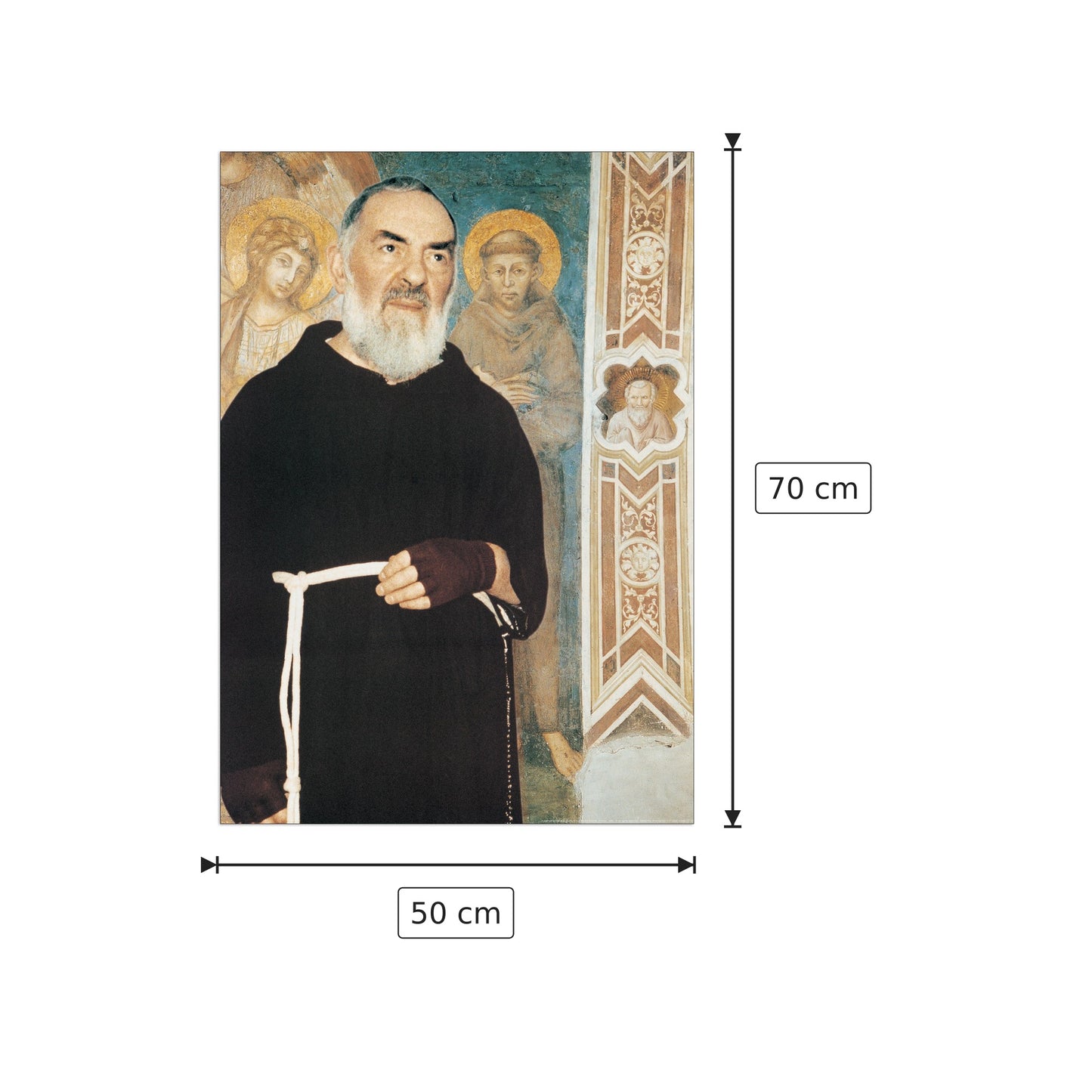 Padre Pio Da Pietralcina - NULL - cm 50x70 - Pannello in MDF