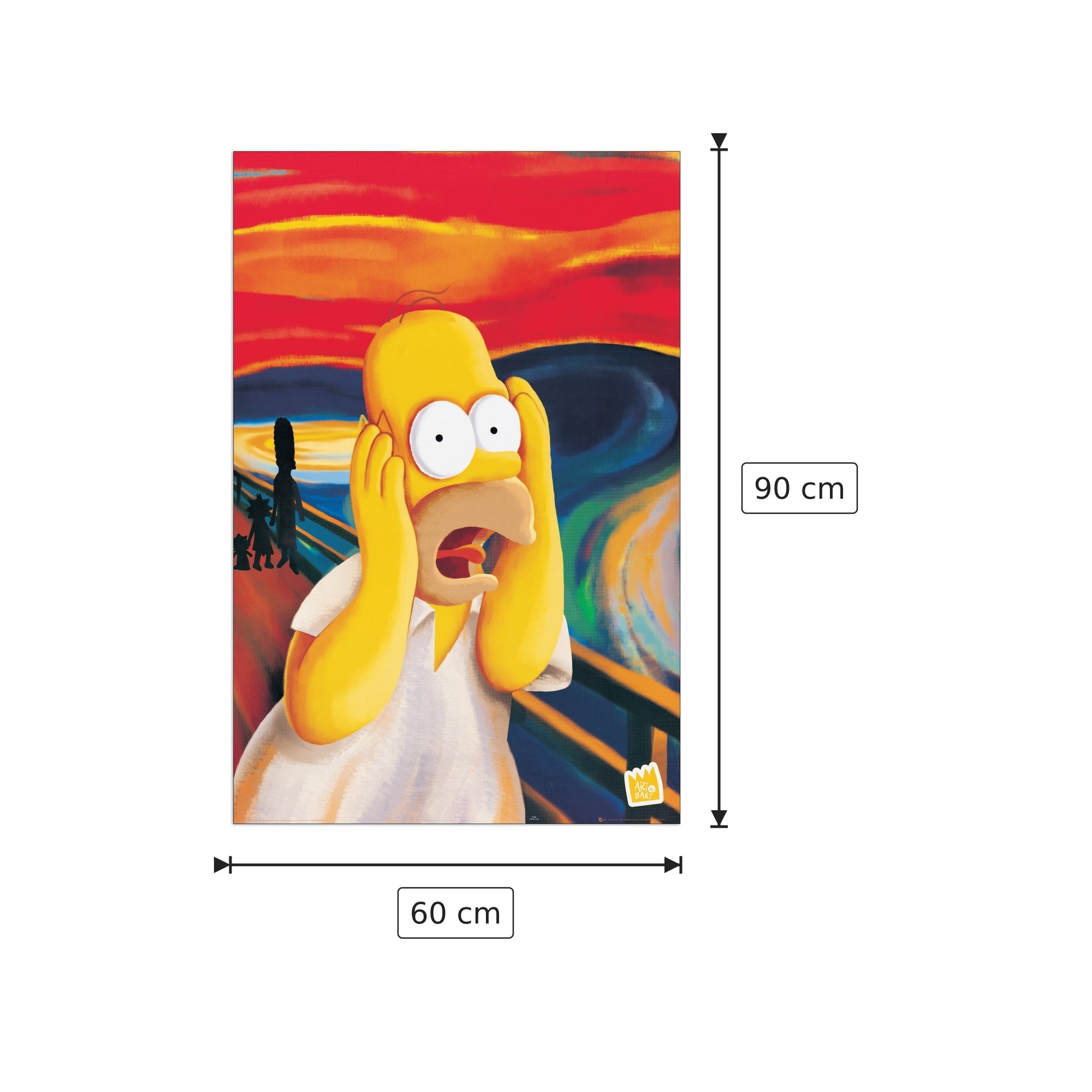 Homer, L'Urlo - The Simpsons - cm 60x90 - Pannello in MDF