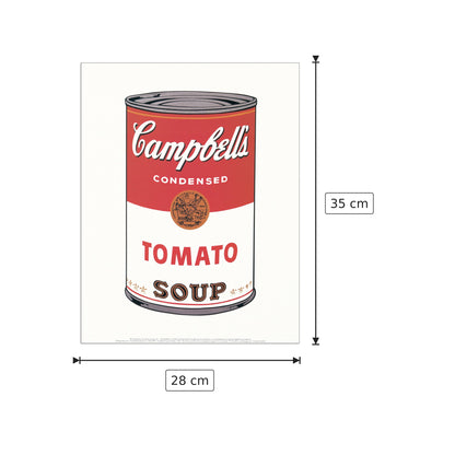 Campbell's Soup (Tomato 1968) - WARHOL - cm 28x35 - Pannello in MDF