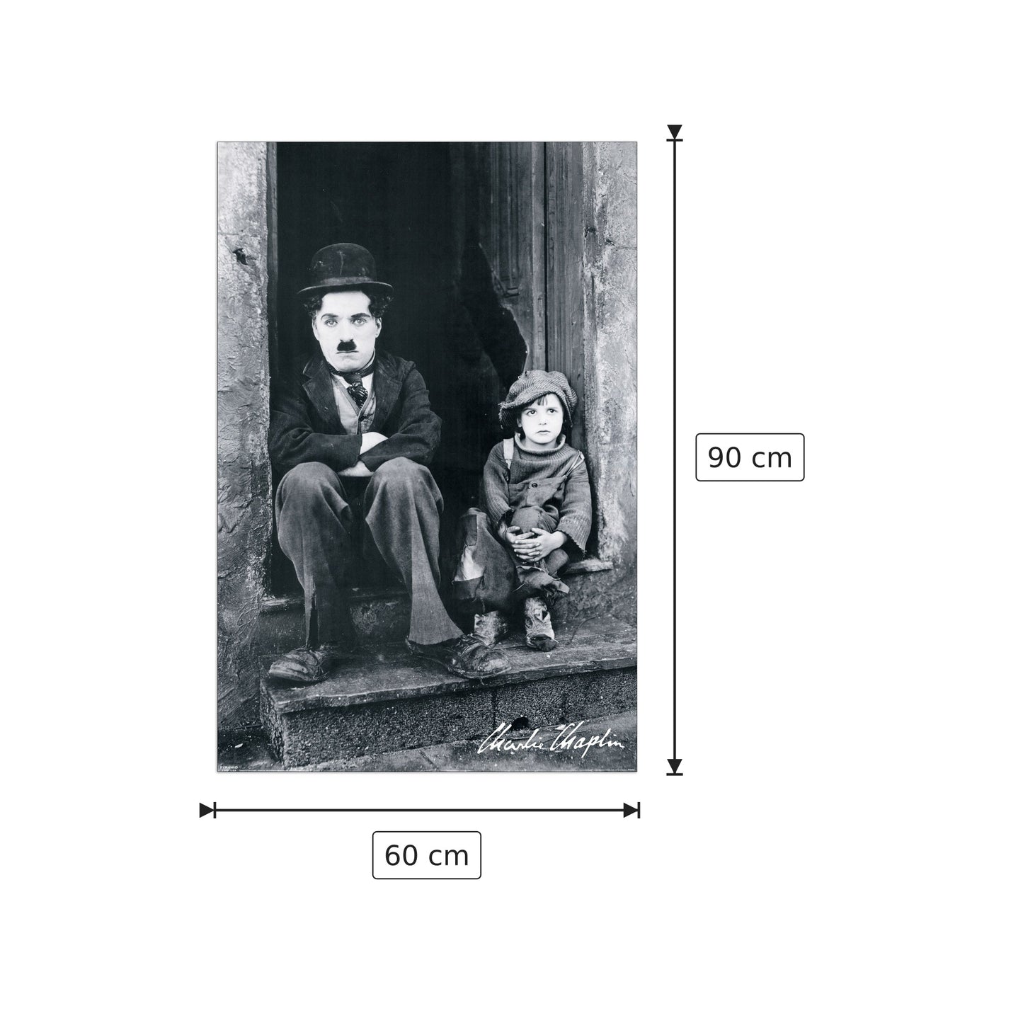Charlie Chaplin, Modern Times - NULL - cm 60x90 - Pannello in MDF