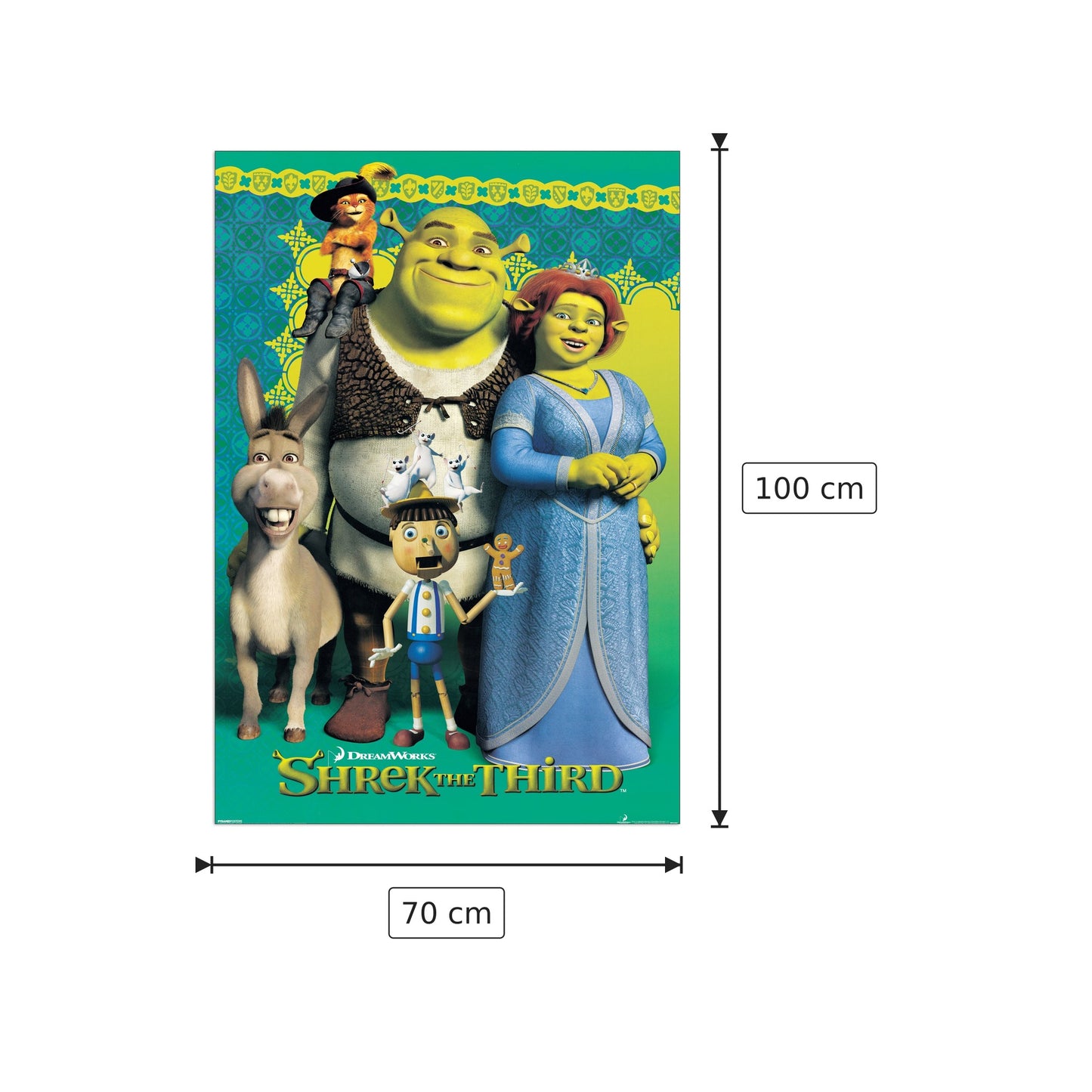 Shrek III - NULL - cm 70x100 - Pannello in MDF
