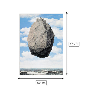 Les Chateaux Des Pyrenees - MAGRITTE - cm 50x70 - Pannello in MDF