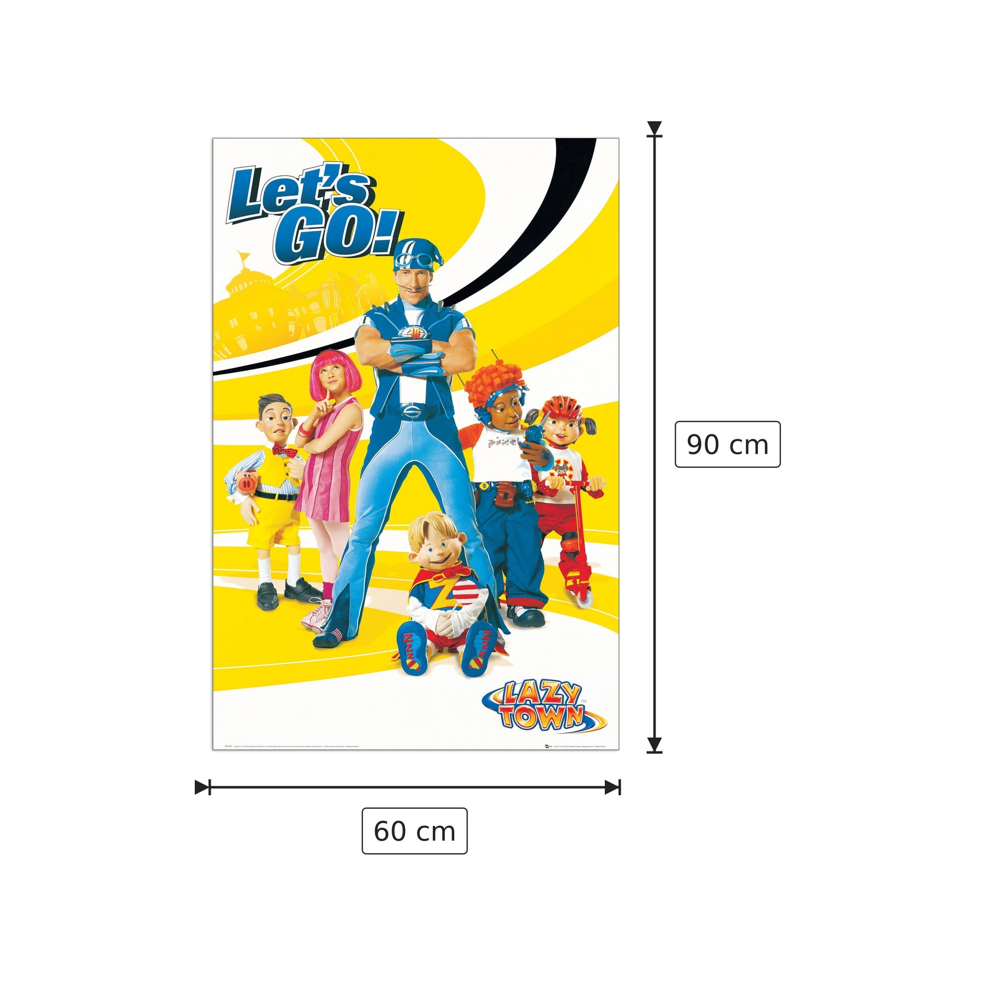 Lazy Town - LAZY TOWN - cm 60x90 - Pannello in MDF