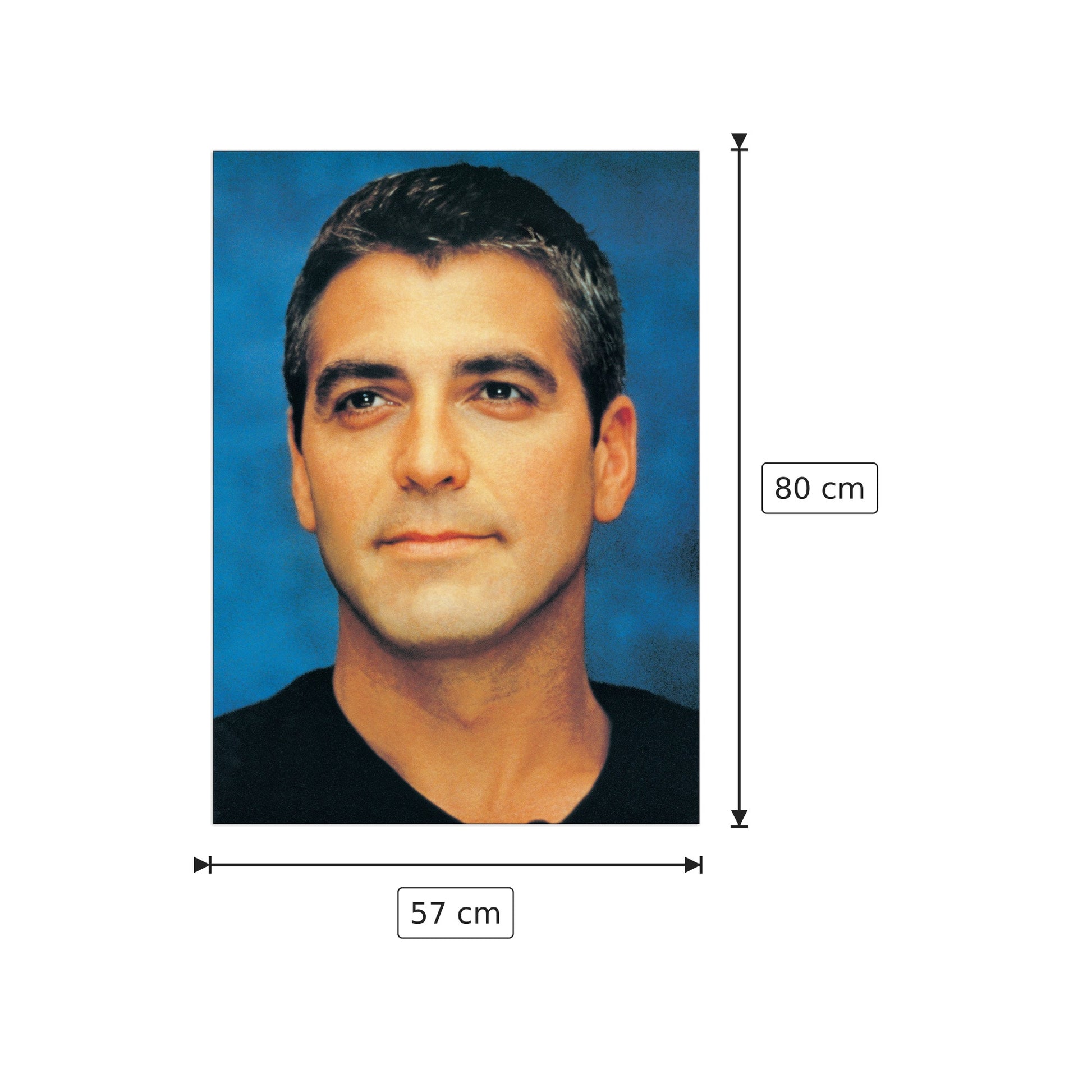 George Clooney - NULL - cm 57x80 - Pannello in MDF