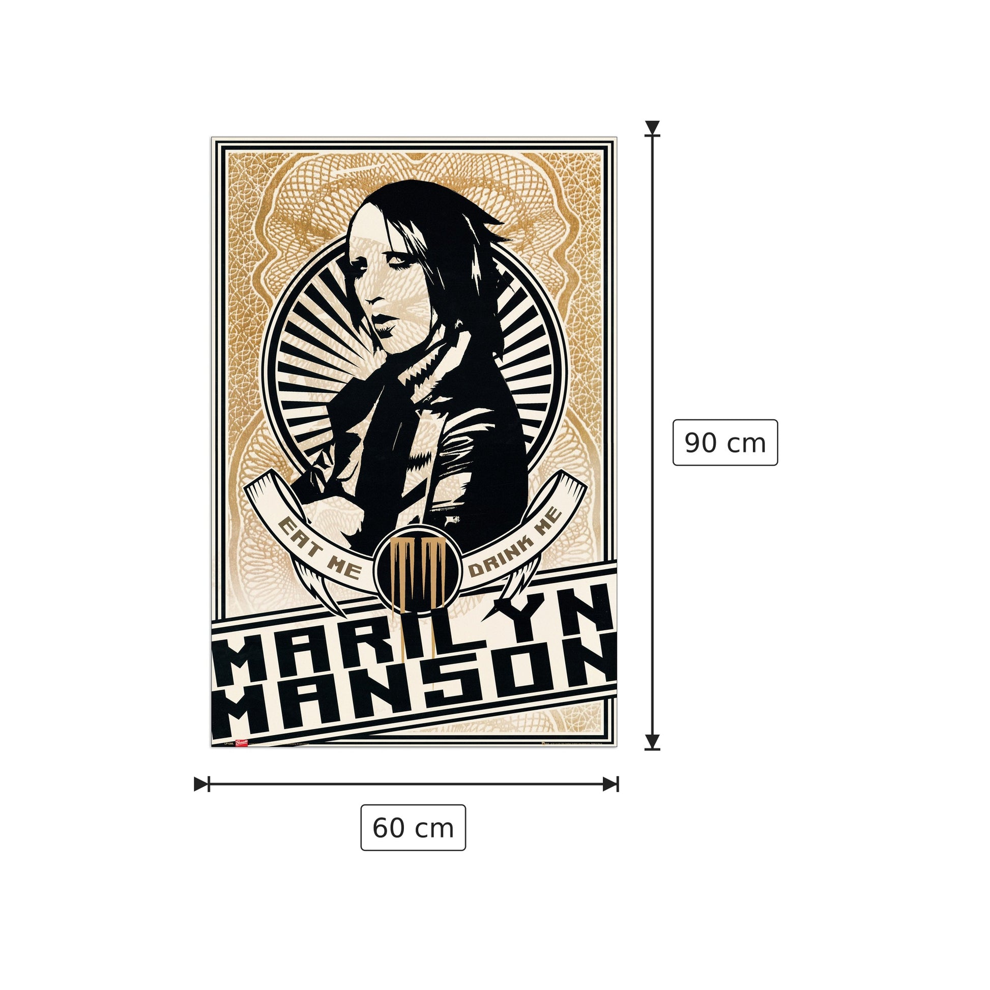 Marilyn Manson - NULL - cm 60x90 - Pannello in MDF