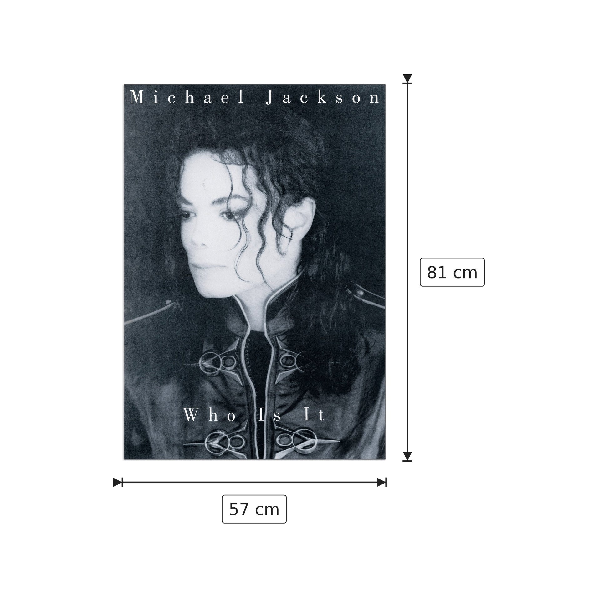 Michael Jackson, Who is It? - NULL - cm 57x81 - Pannello in MDF