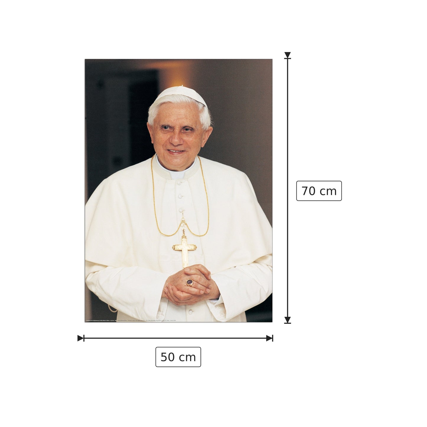 Benedetto XVI - NULL - cm 50x70 - Pannello in MDF