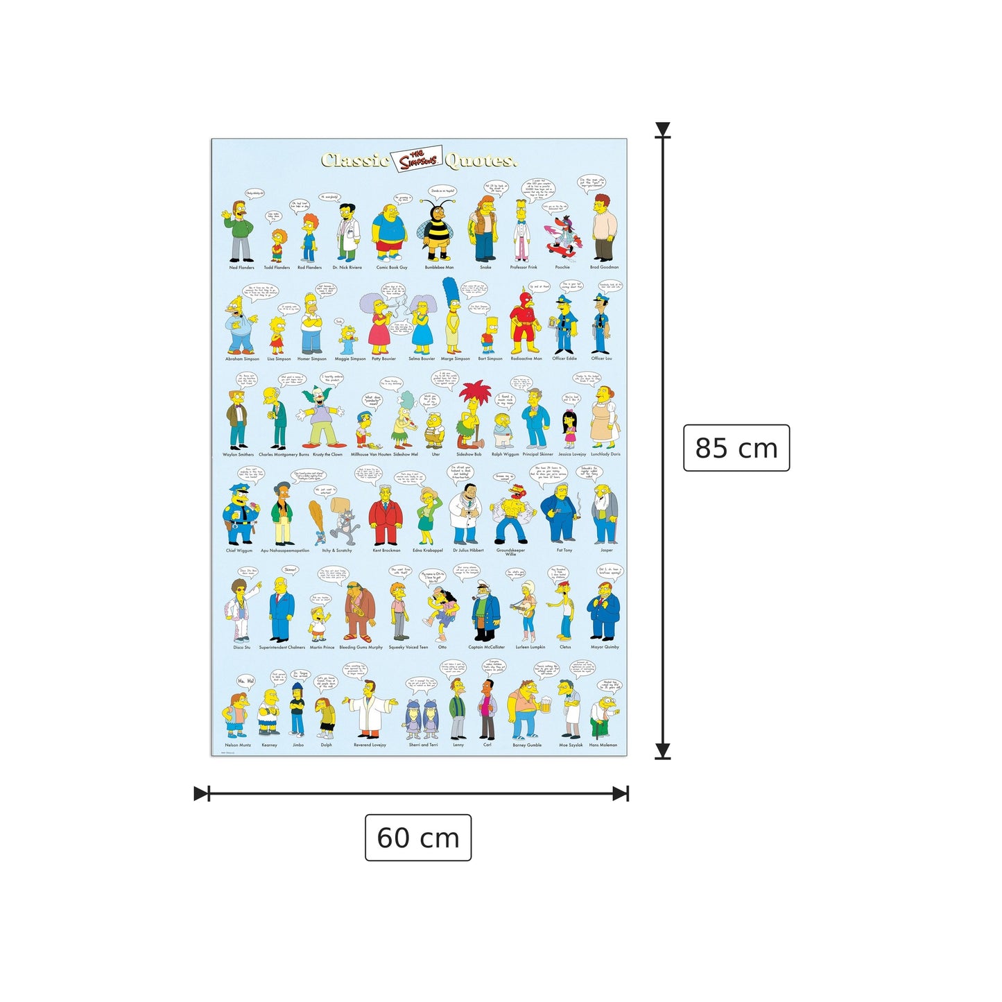 Classic Quote - The Simpsons - cm 60x85 - Pannello in MDF