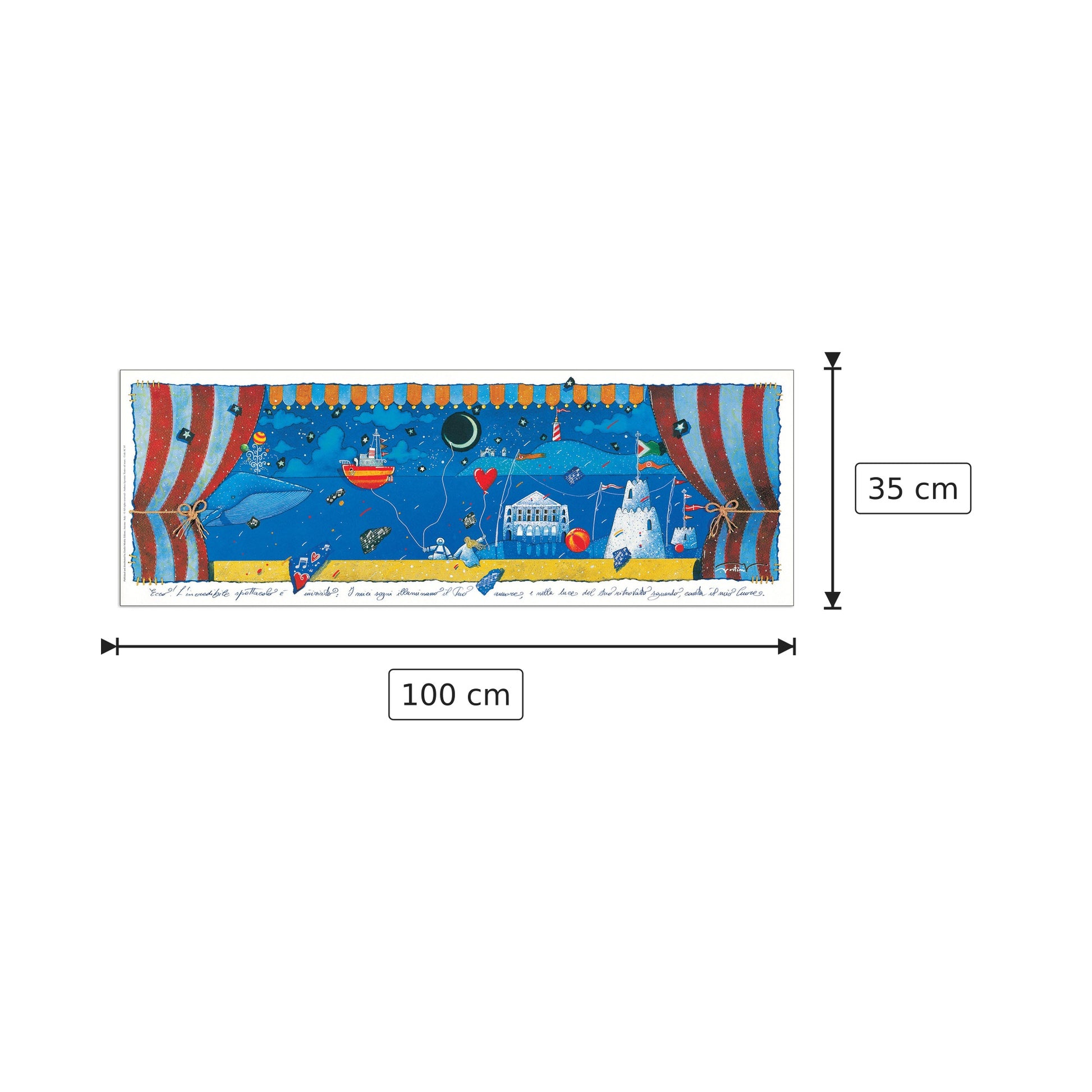 Teatro Sul Mare - AGOSTINI - cm 100x35 - Pannello in MDF