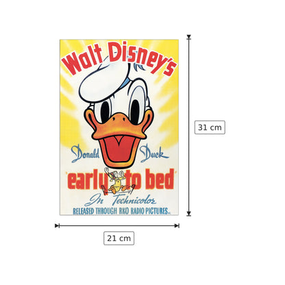 Donald Duck - DISNEY - cm 21x31 - Pannello in MDF