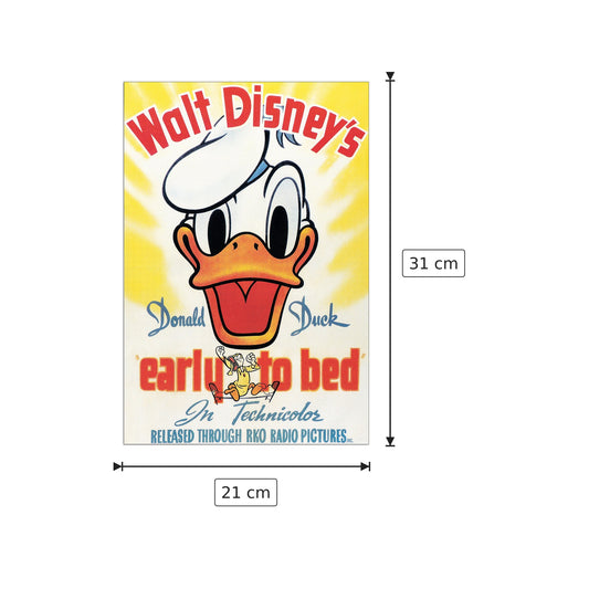 Donald Duck - DISNEY - cm 21x31 - Pannello in MDF