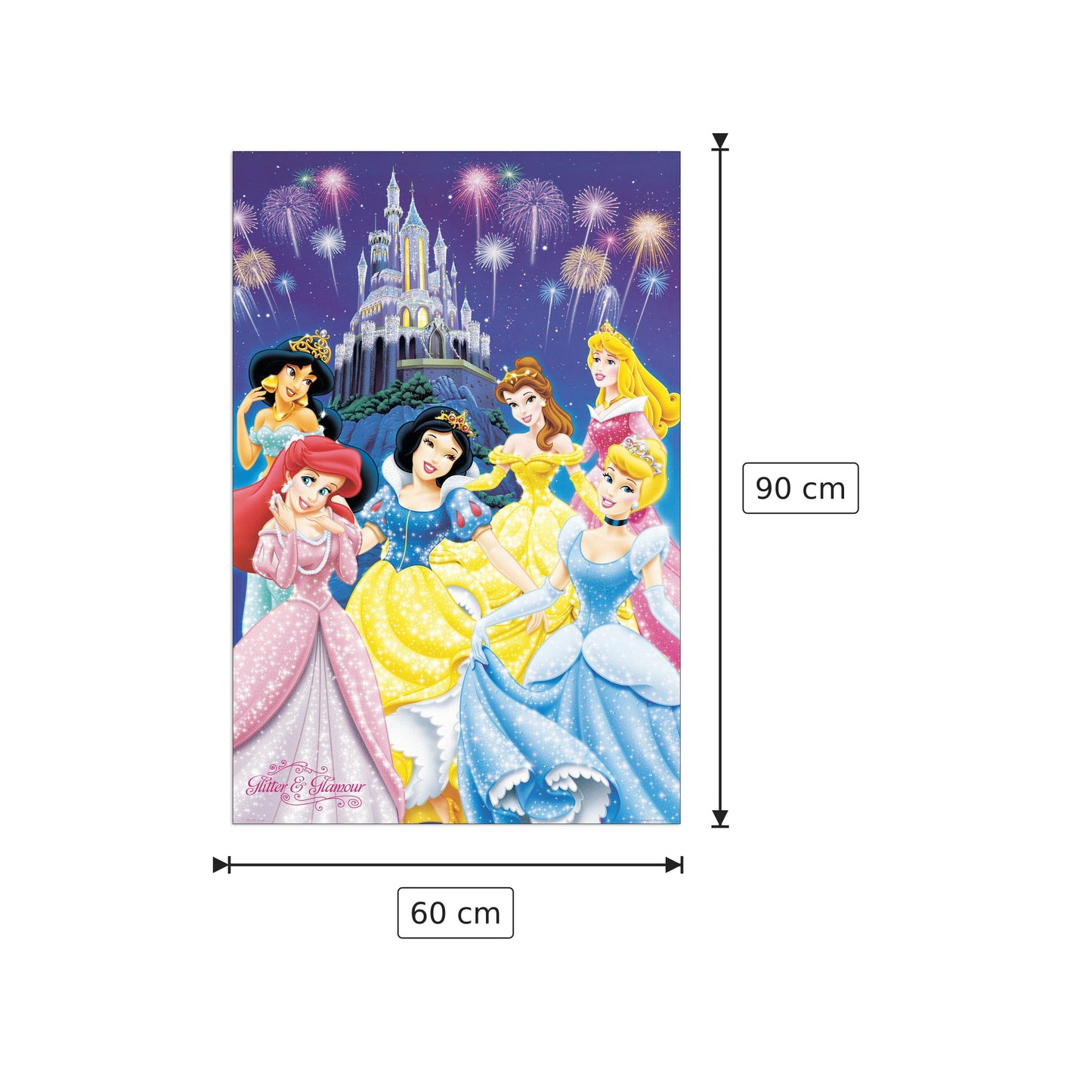 Glitter And Glamour - DISNEY - cm 60x90 - Pannello in MDF
