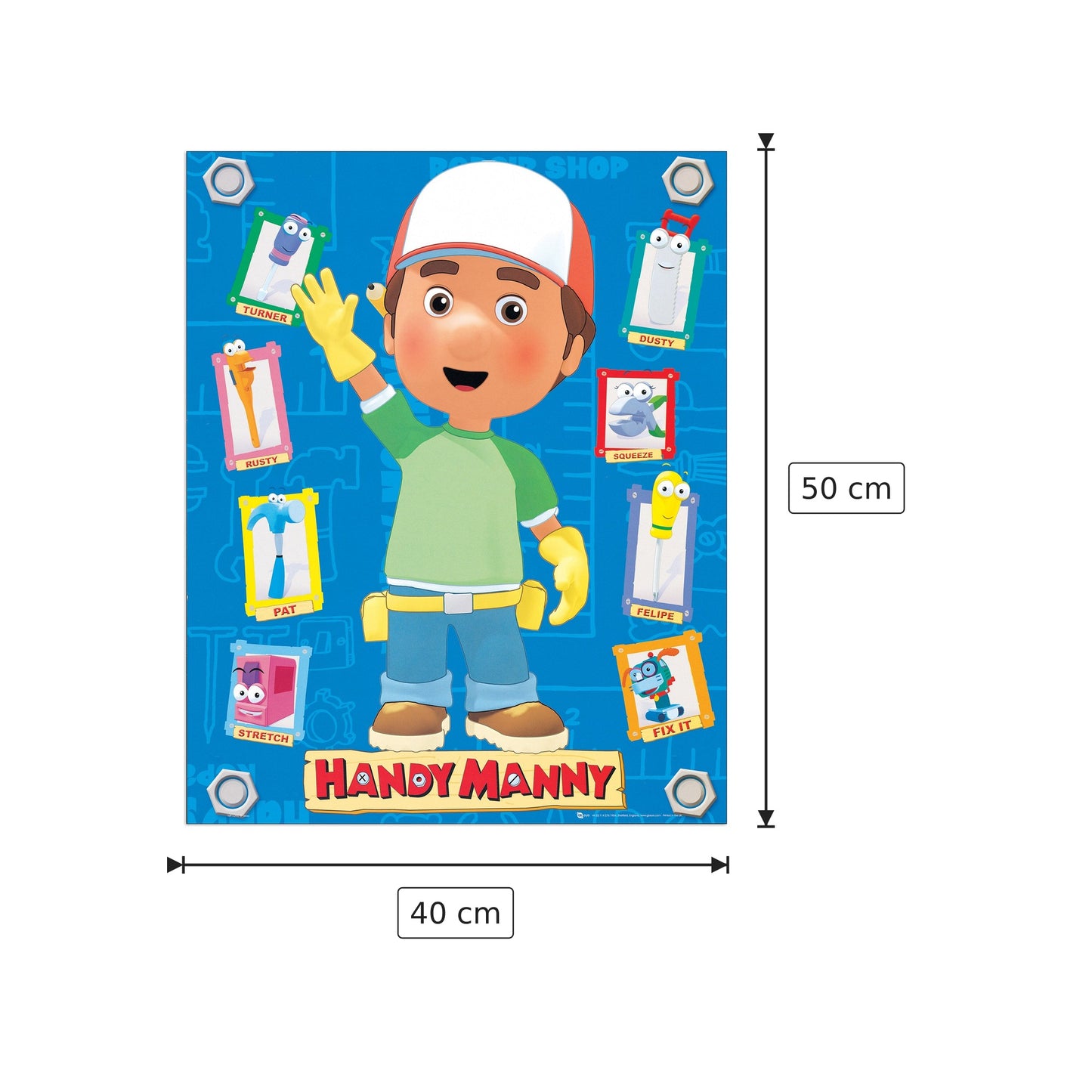 Handy Manny - DISNEY - cm 40x50 - Pannello in MDF