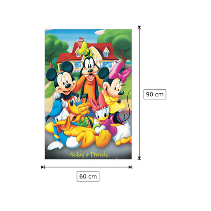 Mickey And Friends - DISNEY - cm 60x90 - Pannello in MDF