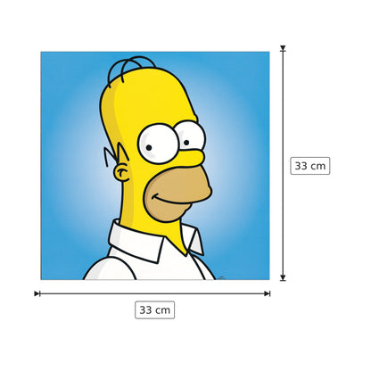 Homer - The Simpsons - cm 33x33 - Pannello in MDF