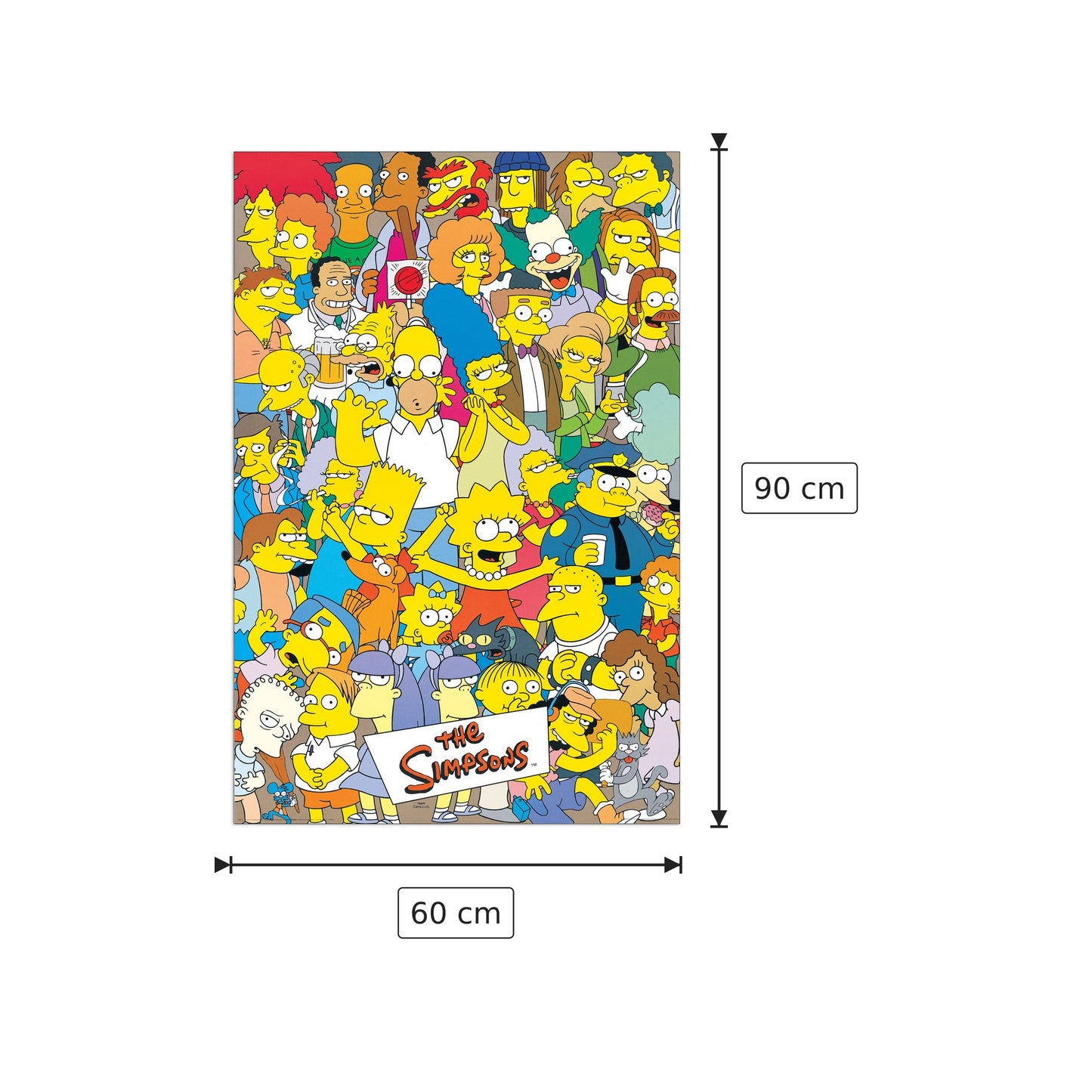 The Simpsons - The Simpsons - cm 60x90 - Pannello in MDF