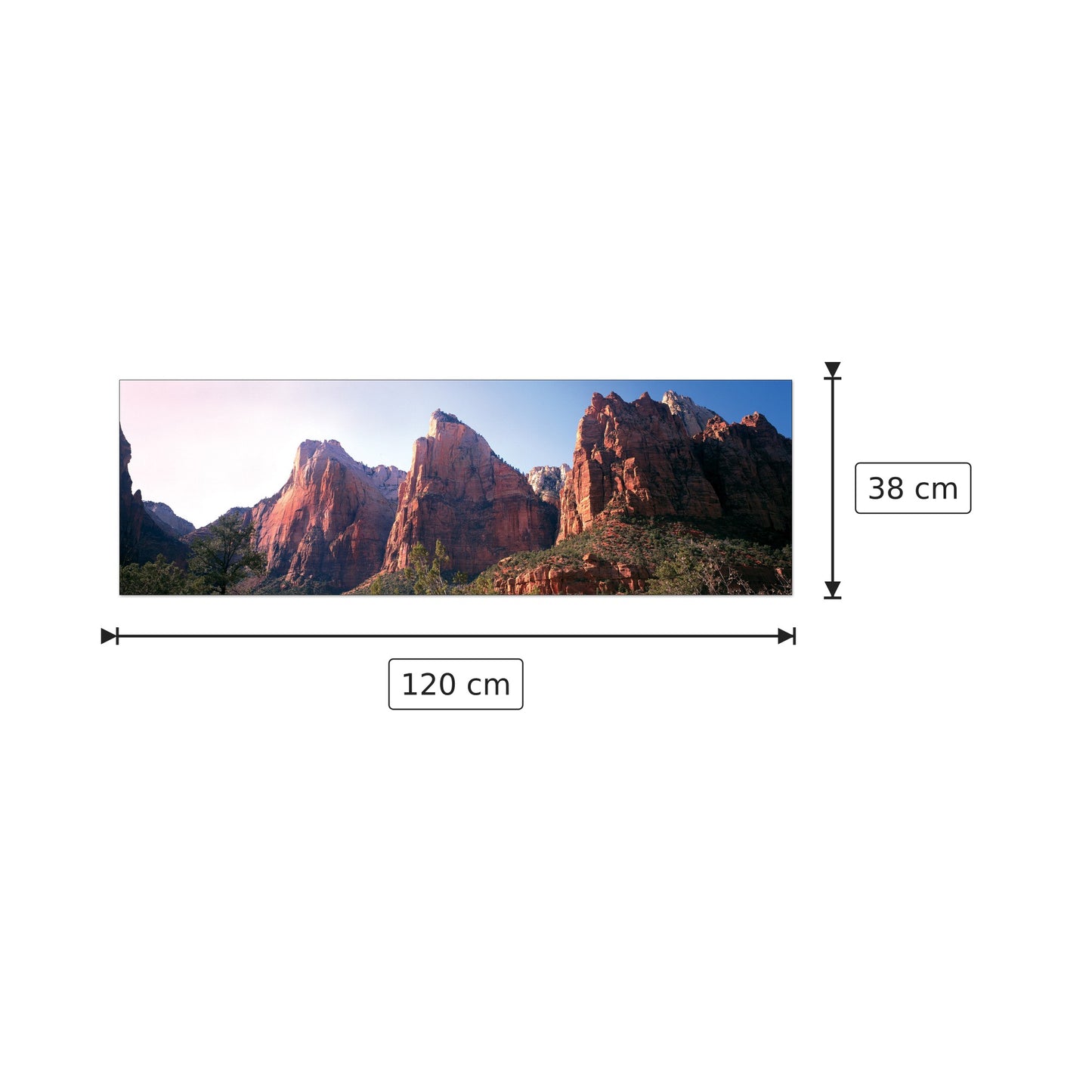 U.S.A. Panoramic - WORLD PANORAMIC - cm 120x38 - Pannello in MDF