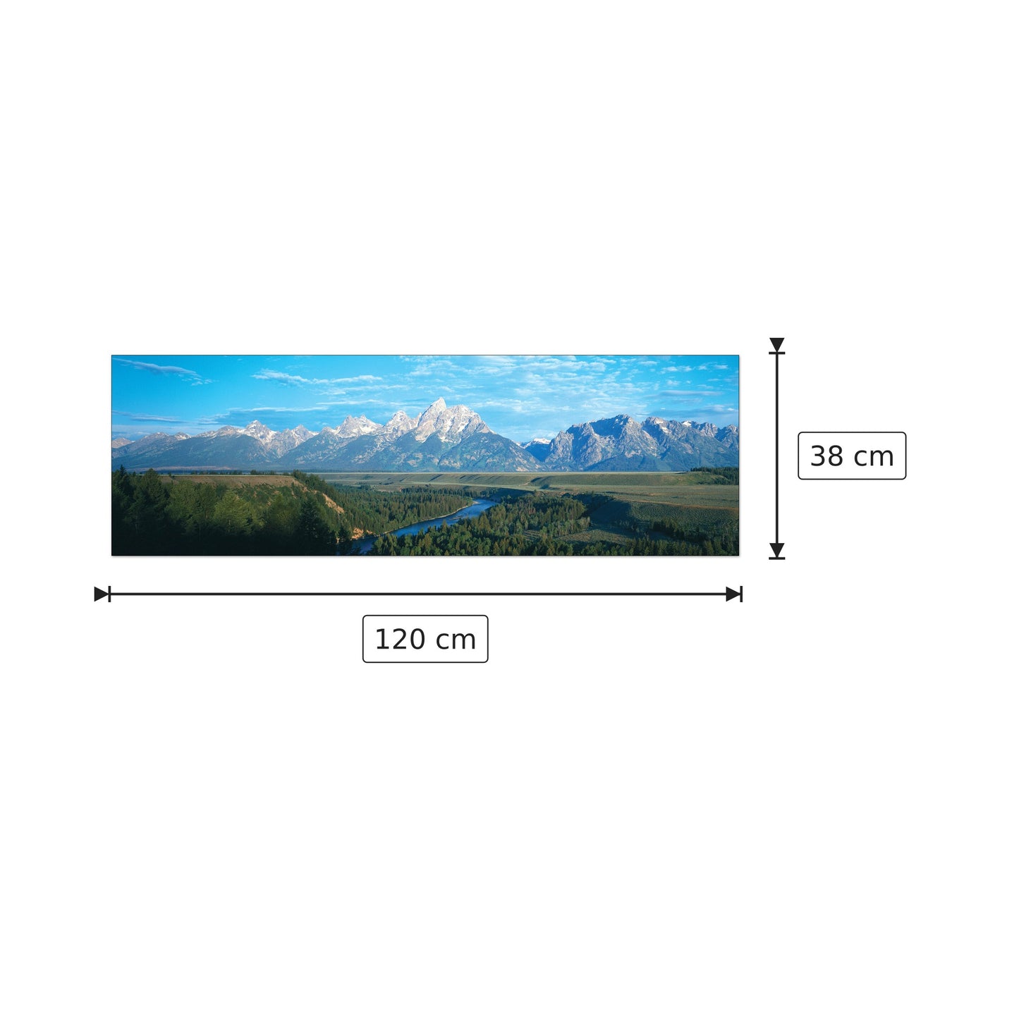 U.S.A. Panoramic - WORLD PANORAMIC - cm 120x38 - Pannello in MDF